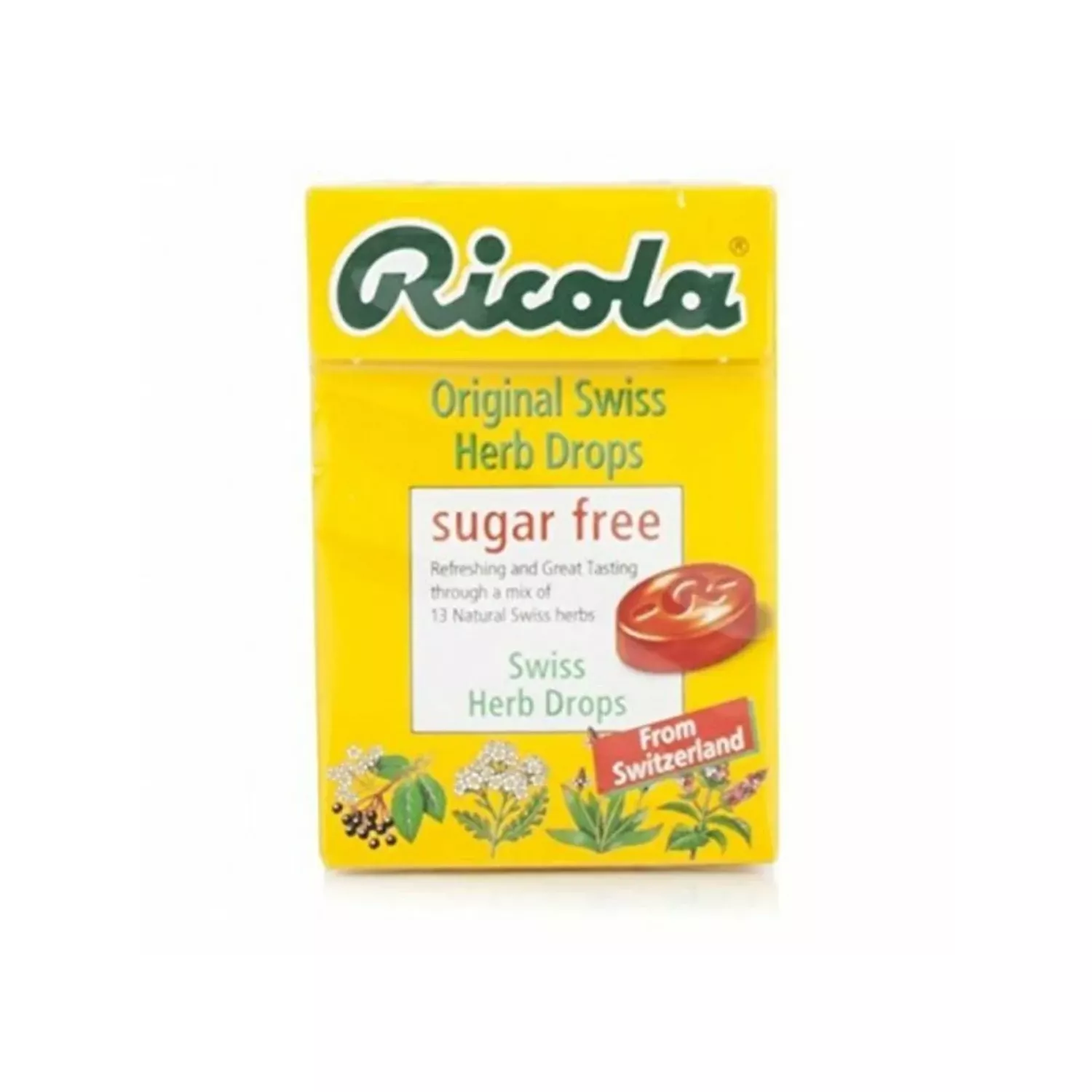 Ricola ORIGINAL Swiss Herbal Drops Lozenges Sugar Free 45g