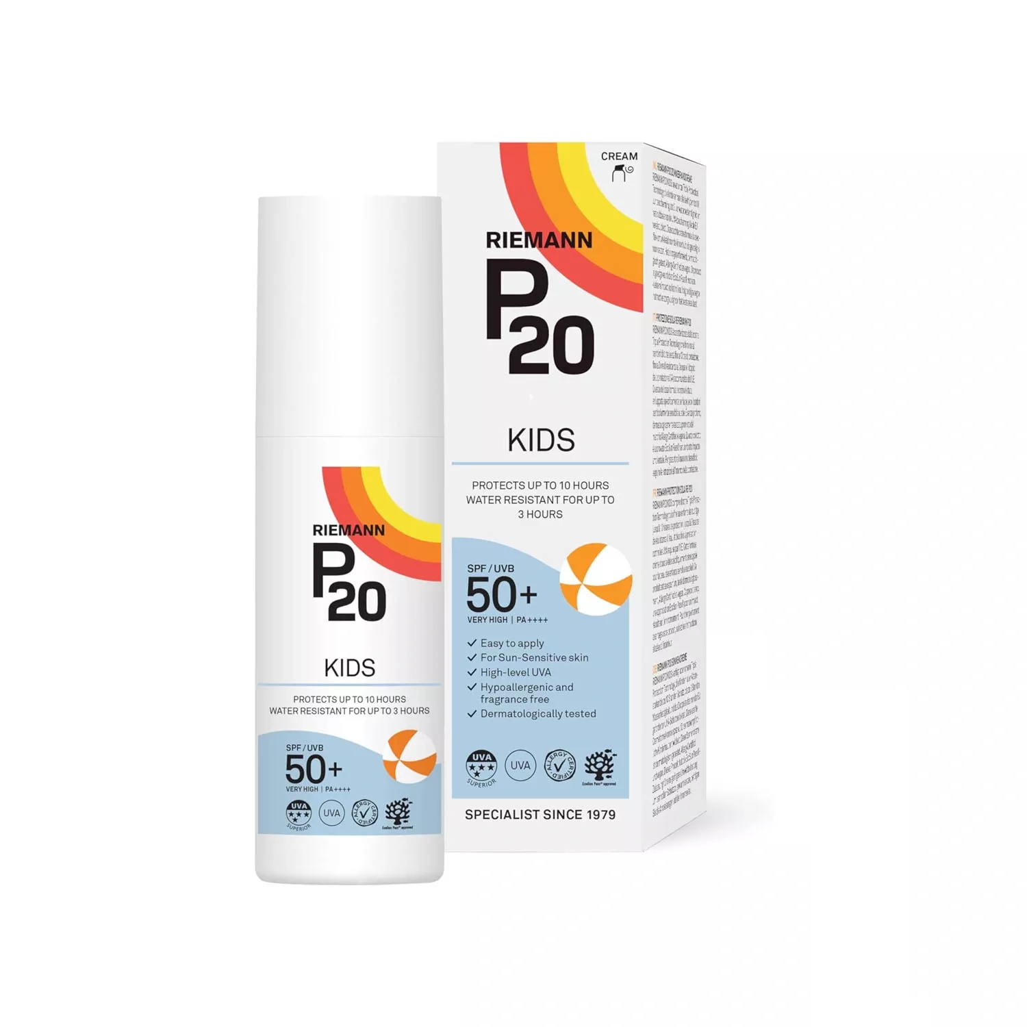 Riemann P20 Kids Sun Cream Pump SPF50+100ml