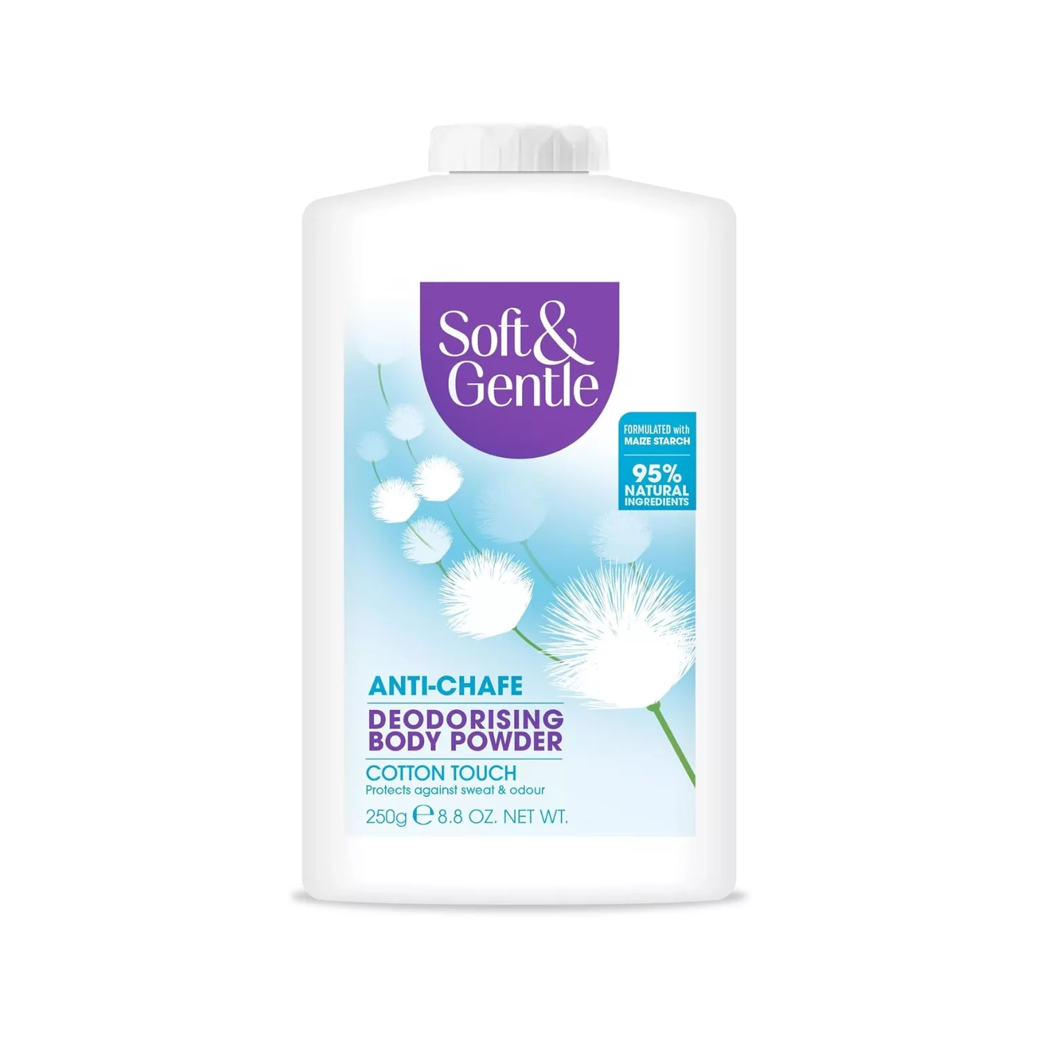 Soft & Gentle Anti Chafe Cotton Body Powder 250g