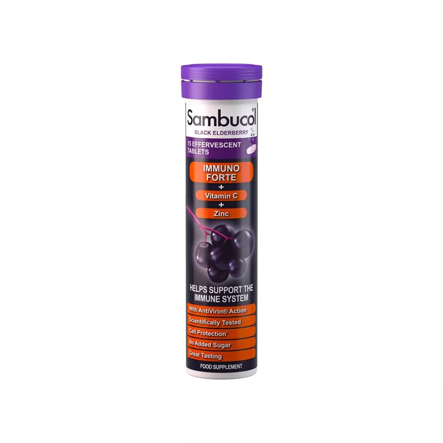 Sambucol Black Elderberry Effervescent Tablets, 15 Count