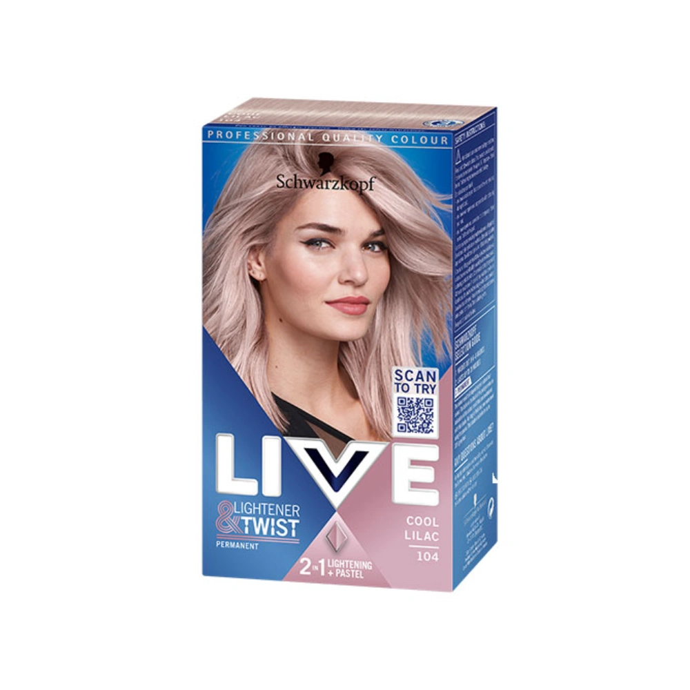 Schwarzkopf Live Intense Colour Permanent Hair Dye 104 Cool Lilac