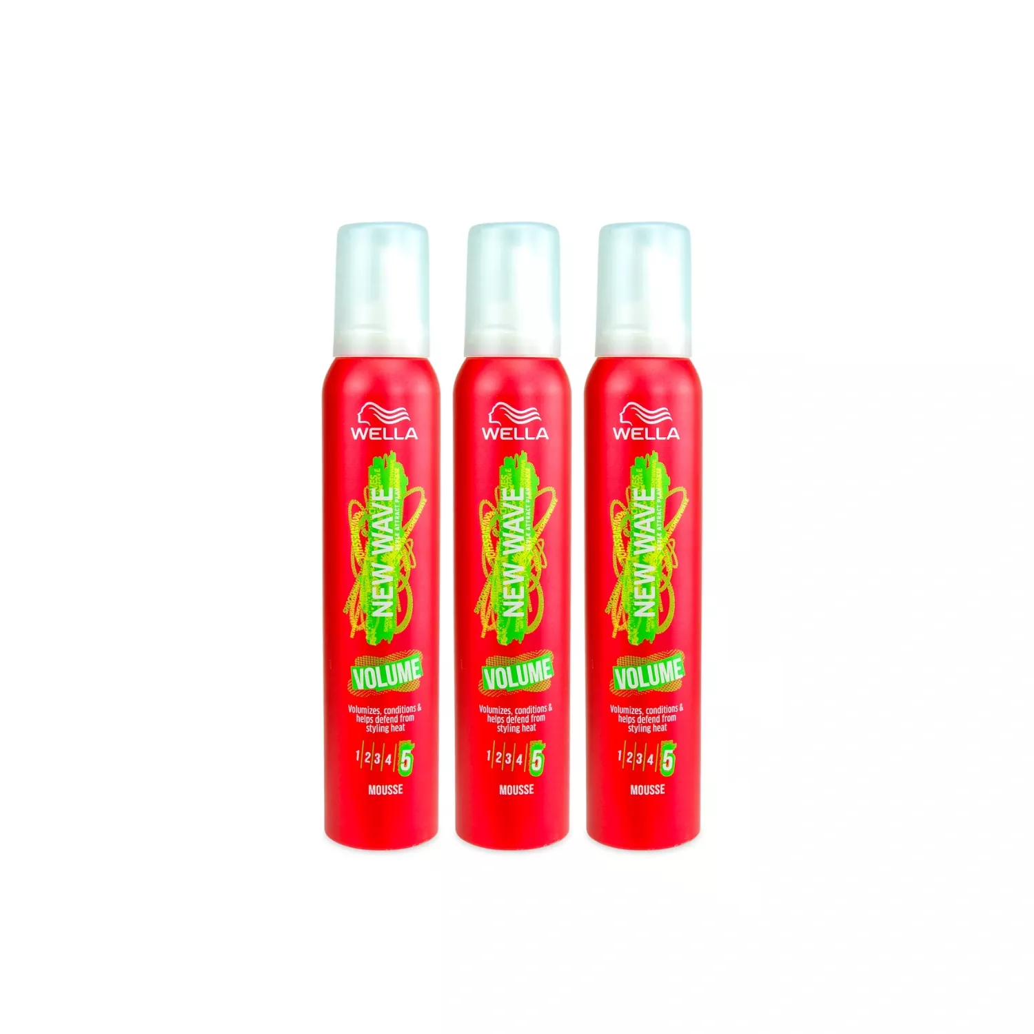 Wella Shockwaves Volume Mousse 200ml ? Pack 3