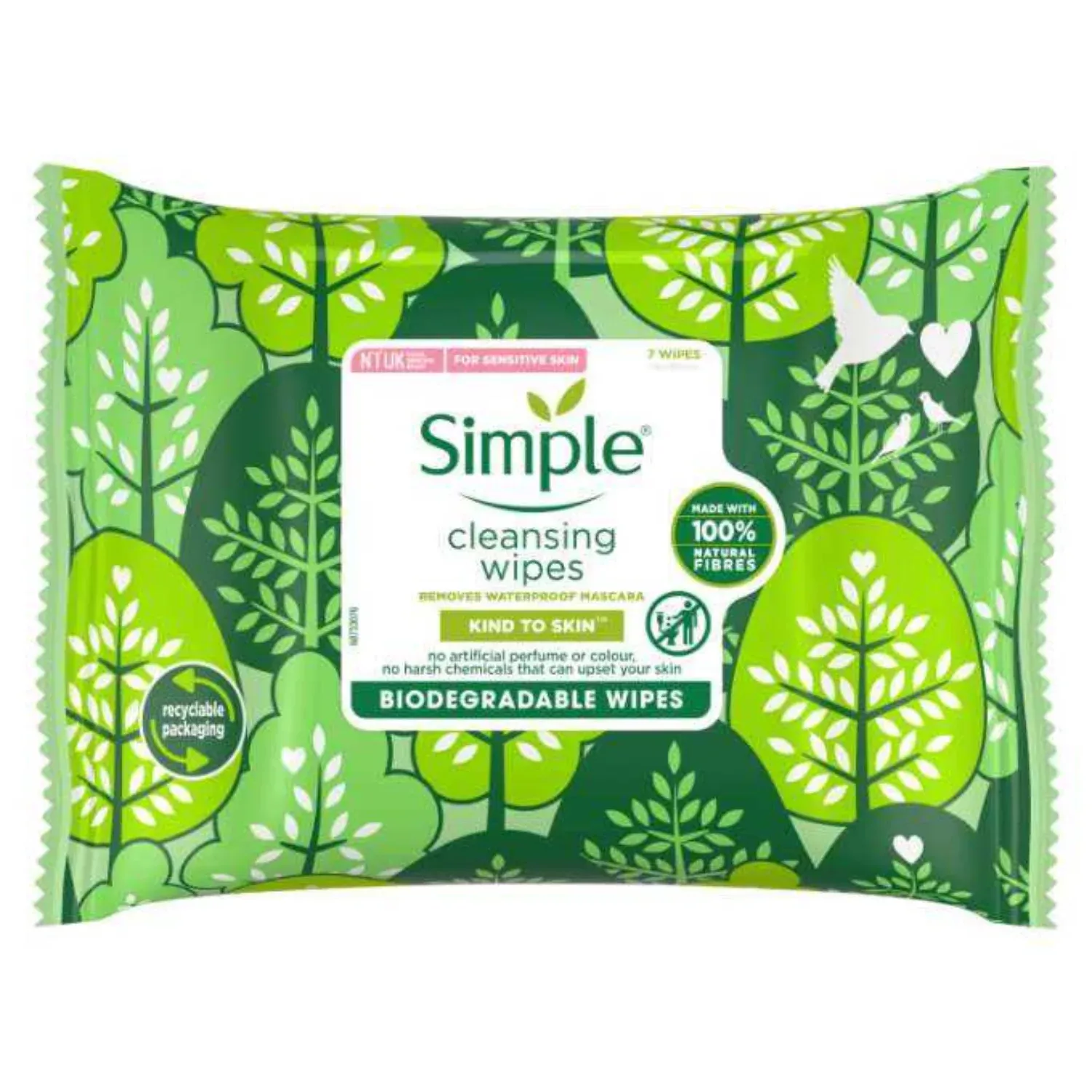 Simple Kind to Skin Cleansing Facial Wipes 7 wipes