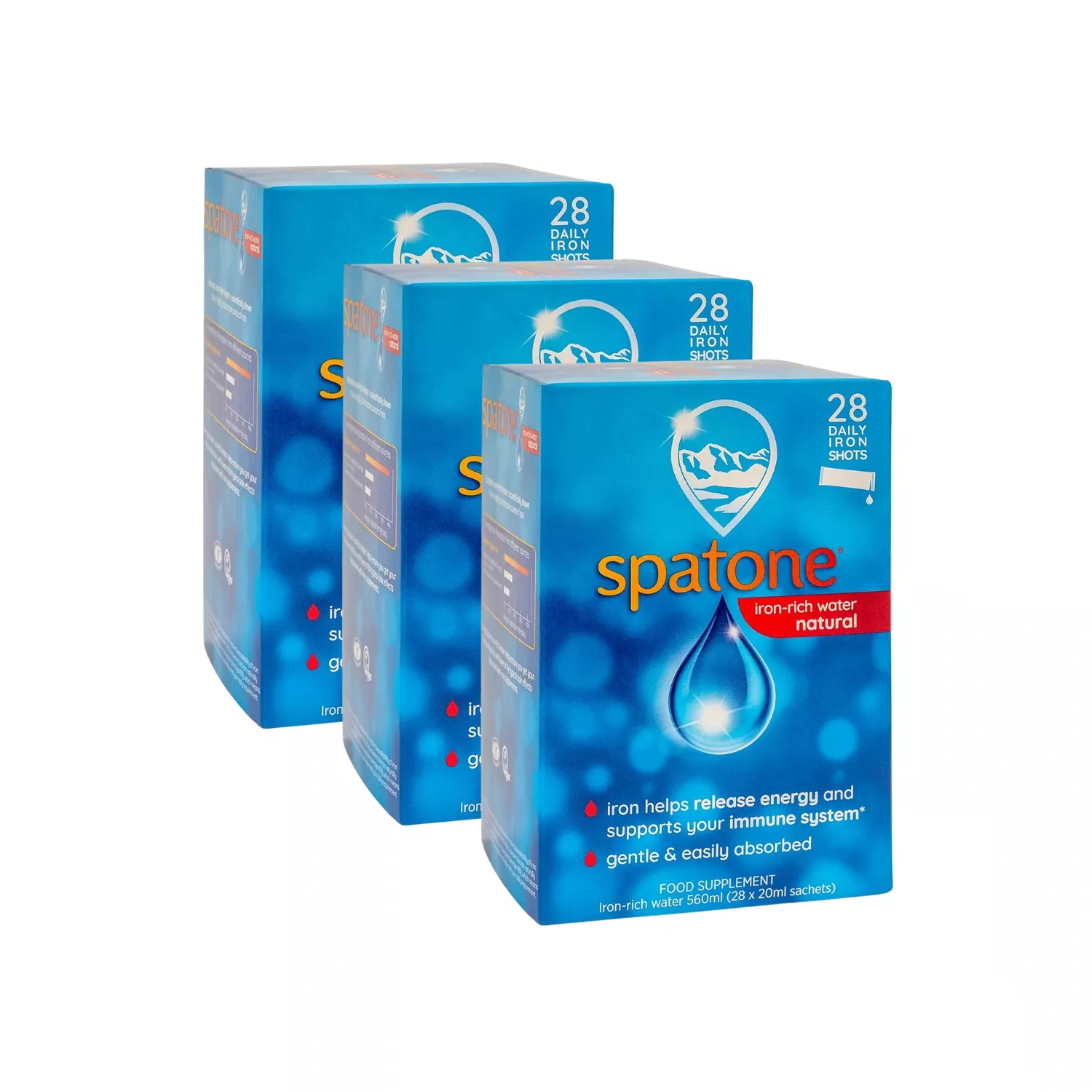 Spatone 100% Natural Iron Supplement 28 Sachets (Pack of 3)