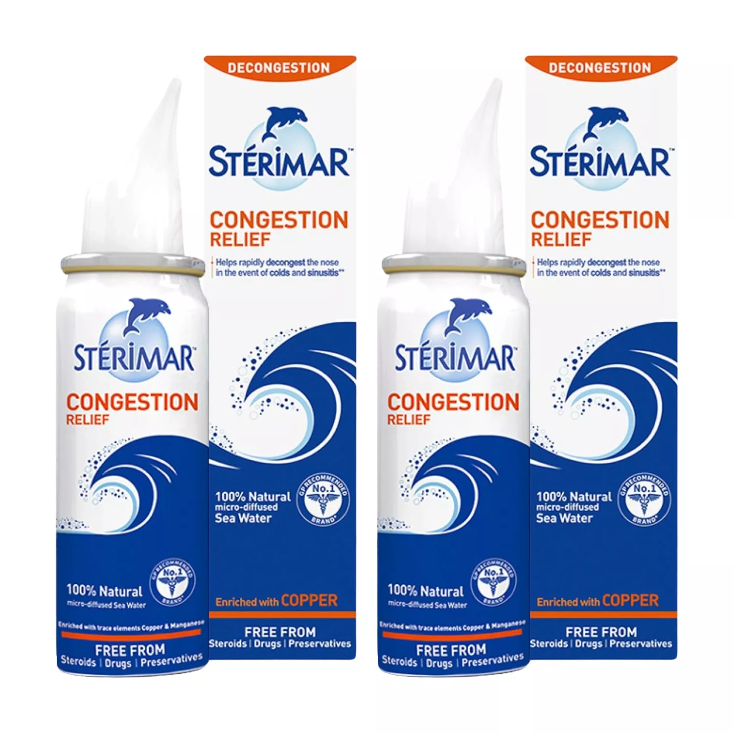 Sterimar Congestion Relief Nasal Spray 100ml x 2 Pack