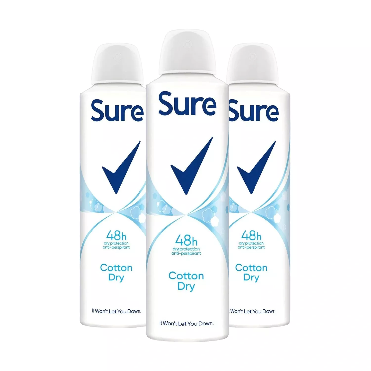 Sure Anti-Perspirant Aerosol Cotton Dry 3 x 150ml