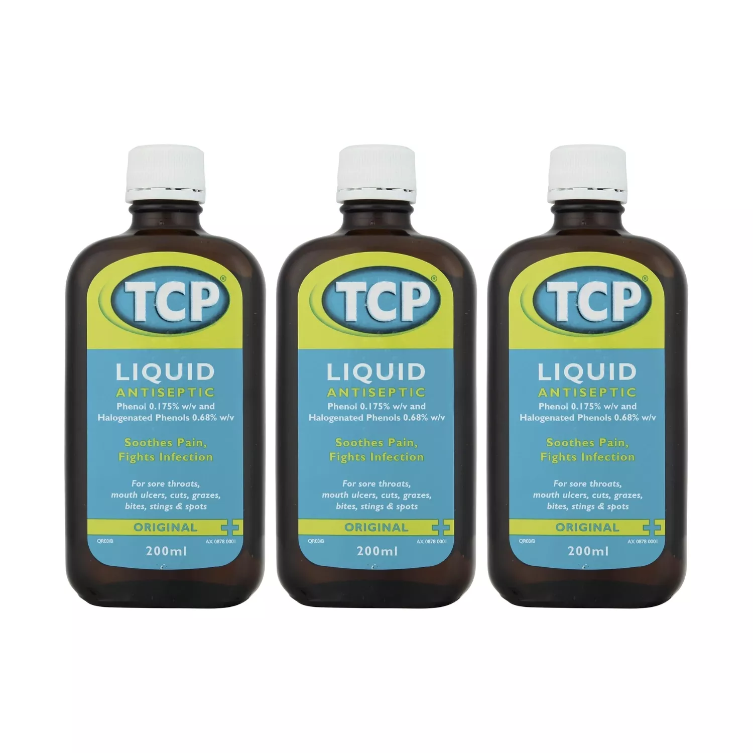 TCP Original Antiseptic Liquid, 200ml x 3 Pack