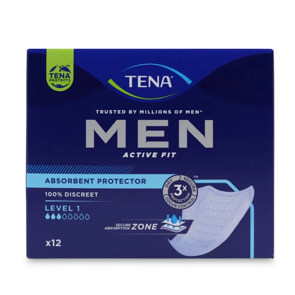 TENA Men Level 1 Absorbent Protector Pads Pack of 12