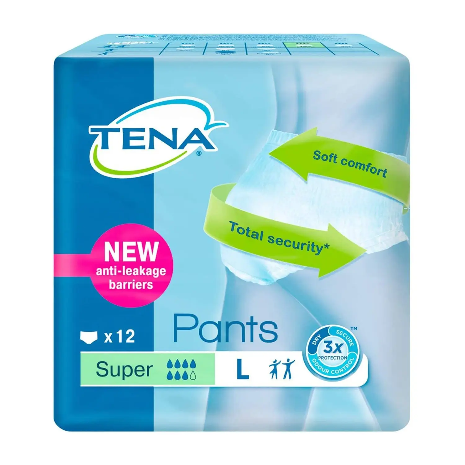 Tena Incontinence Pants Super Large 12 Pack