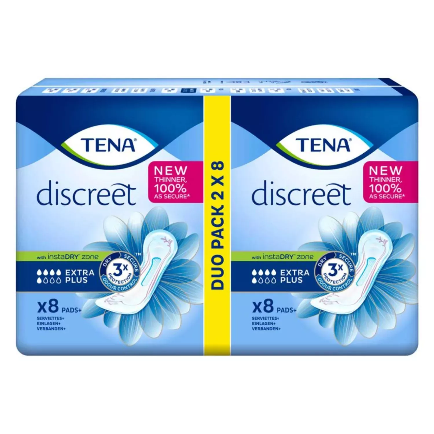 Tena Lady Discreet Extra Plus Duo Pack 16 Count