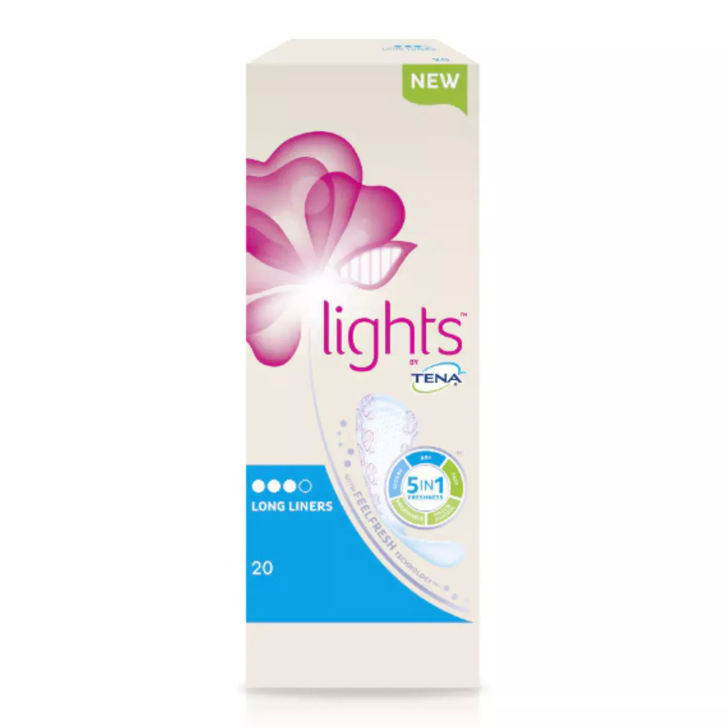 Tena Lights Long Liners 20 Count
