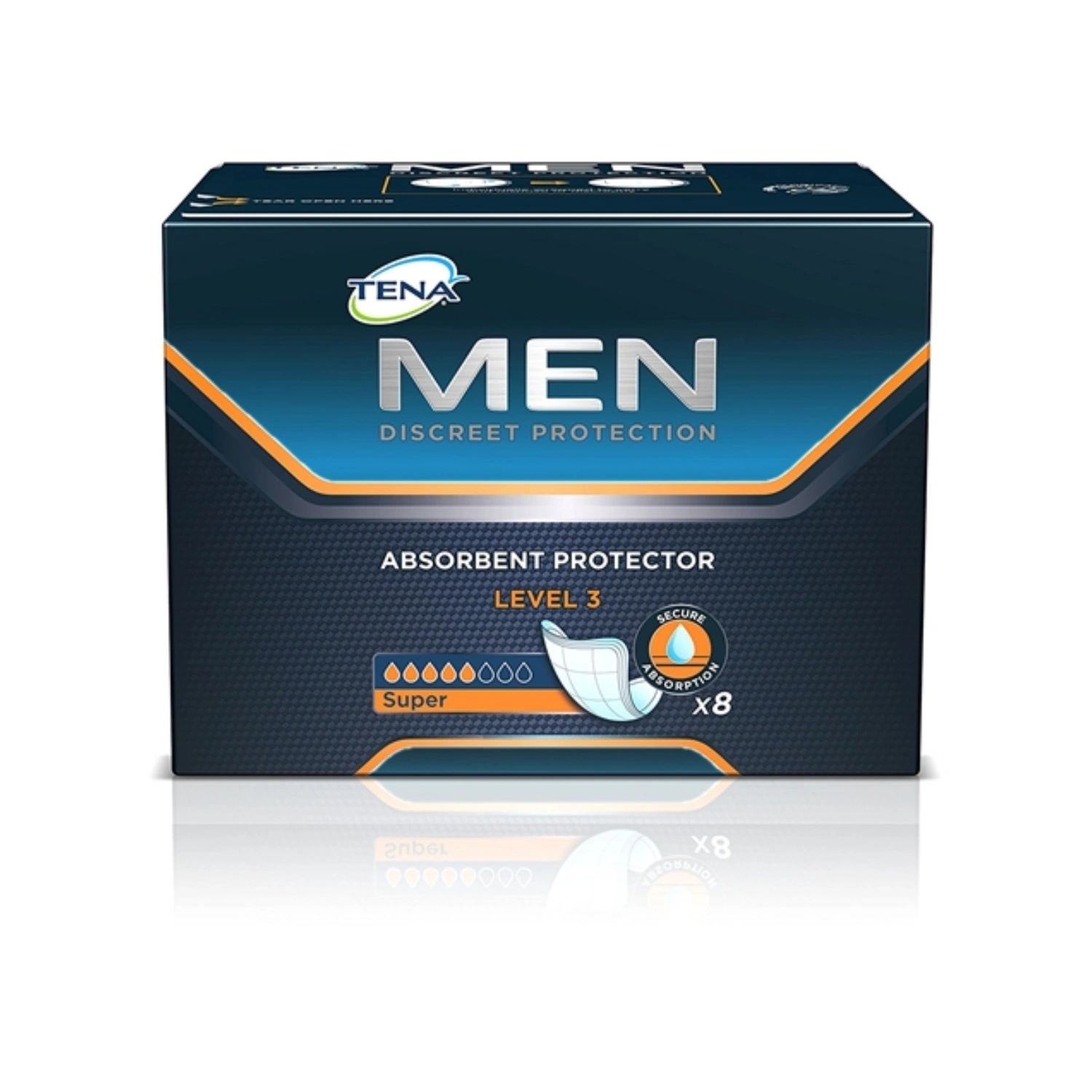 Tena Men Active Fit Absorbent Protector Level 3 Super 8 Pads