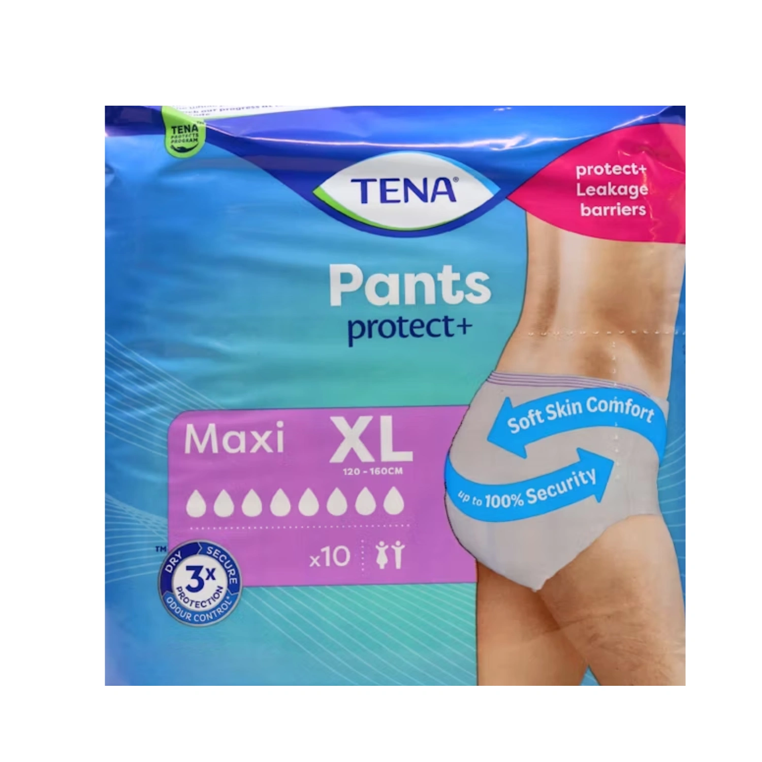 Tena Pants Plus Extra Large 12 Pants