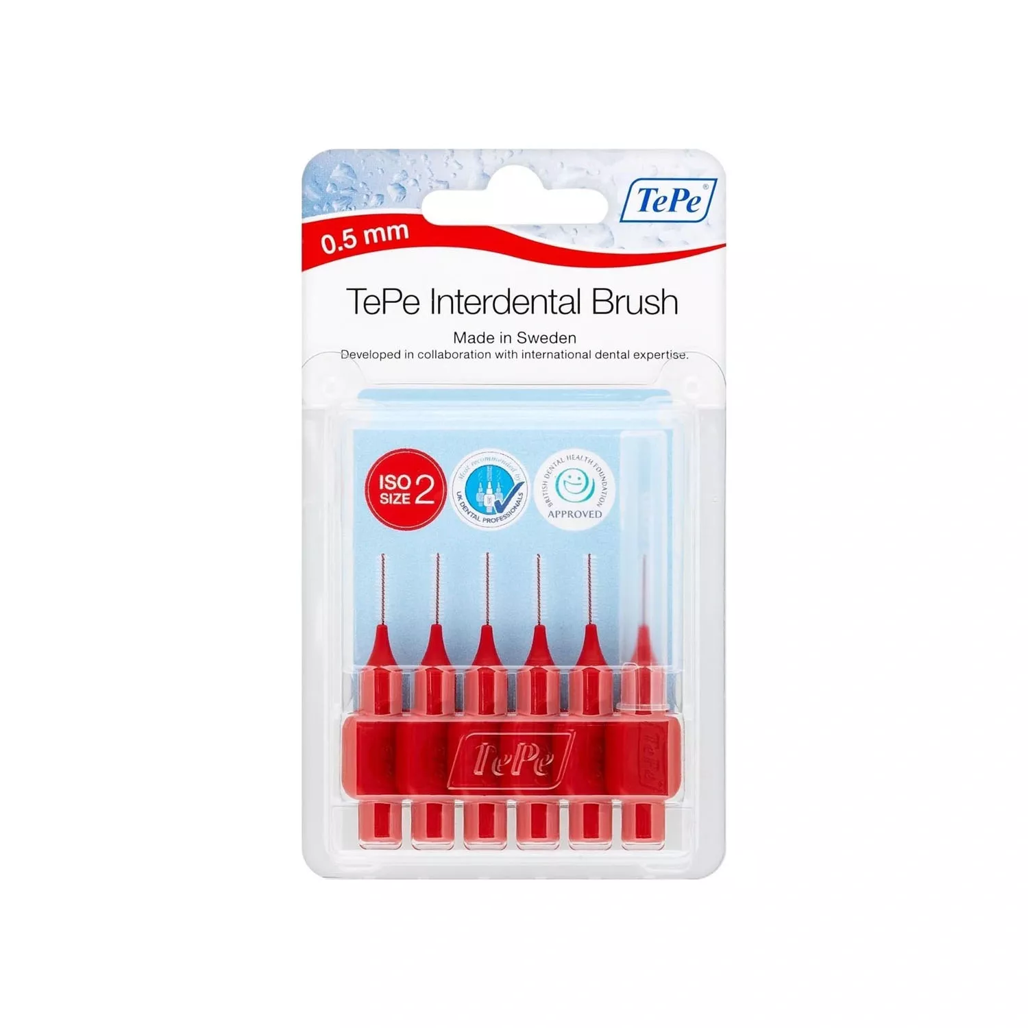 Tepe Interdental Brush Red 0.5mm 6 Pack