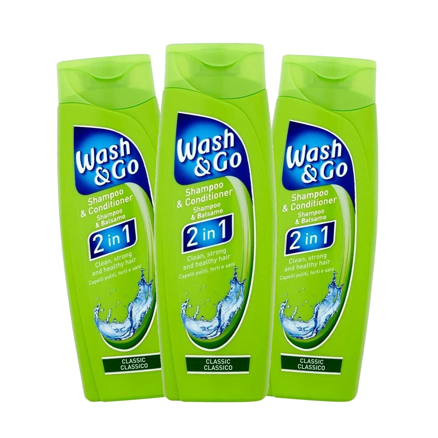 Wash & Go 2in1 Shampoo & Conditioner Classic 200ml x 3 Packs