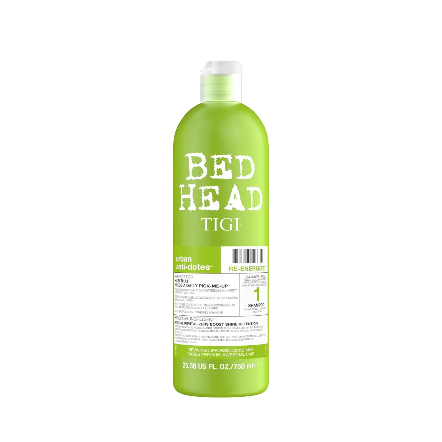 Tigi Bed Head Urban Antidotes Re-energize Shampooing 750ml