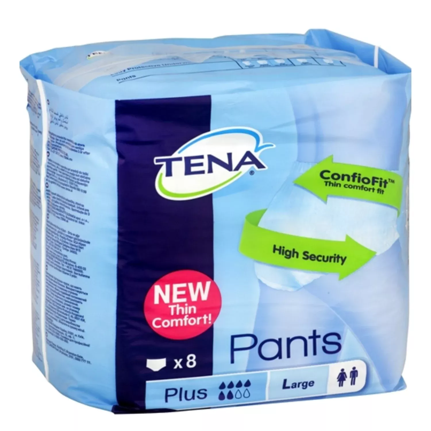 TENA Pants Plus Large Pack of 8