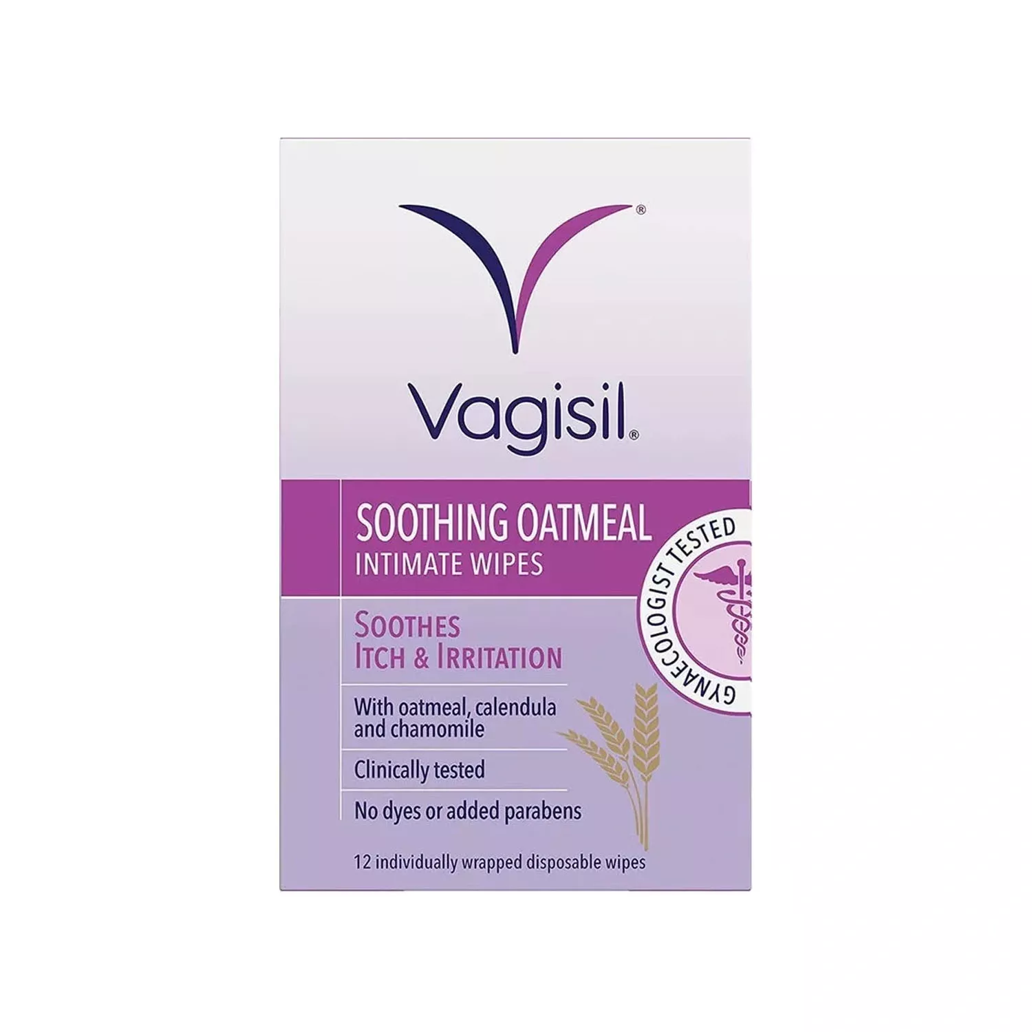 VAGISIL Soothing Oatmeal Intimate Wipes 12 Wipes