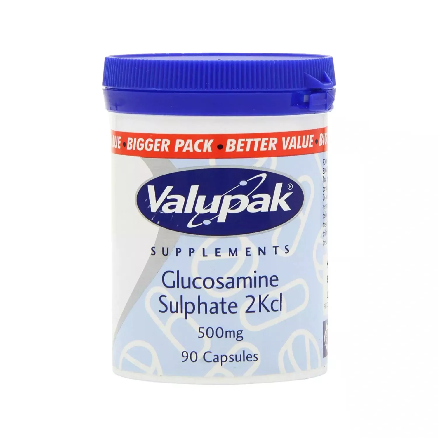 Valupak Glucosamine Sulfate Capsules 500mg 90 Pack