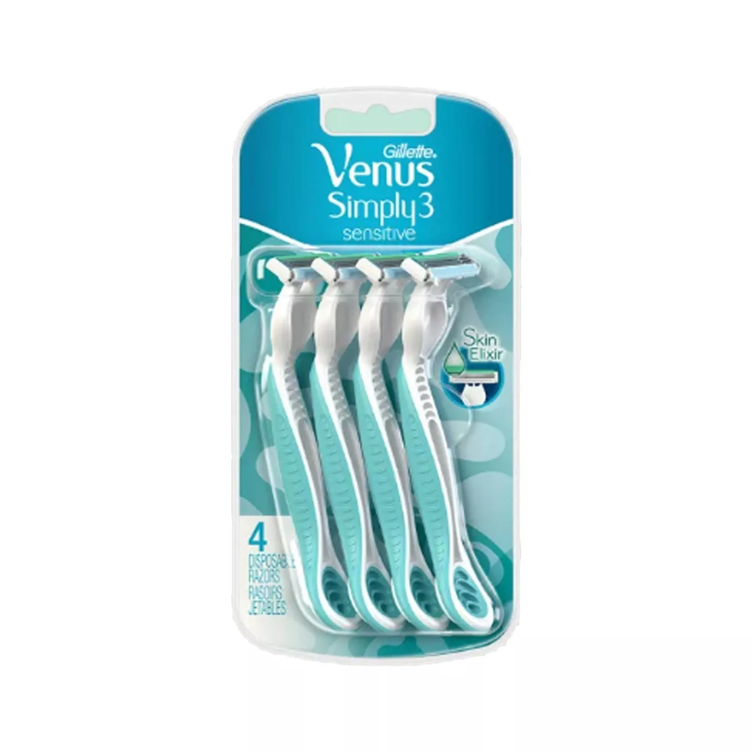 Venus3 Sensitive Women's Disposable Razors - 4 Pack