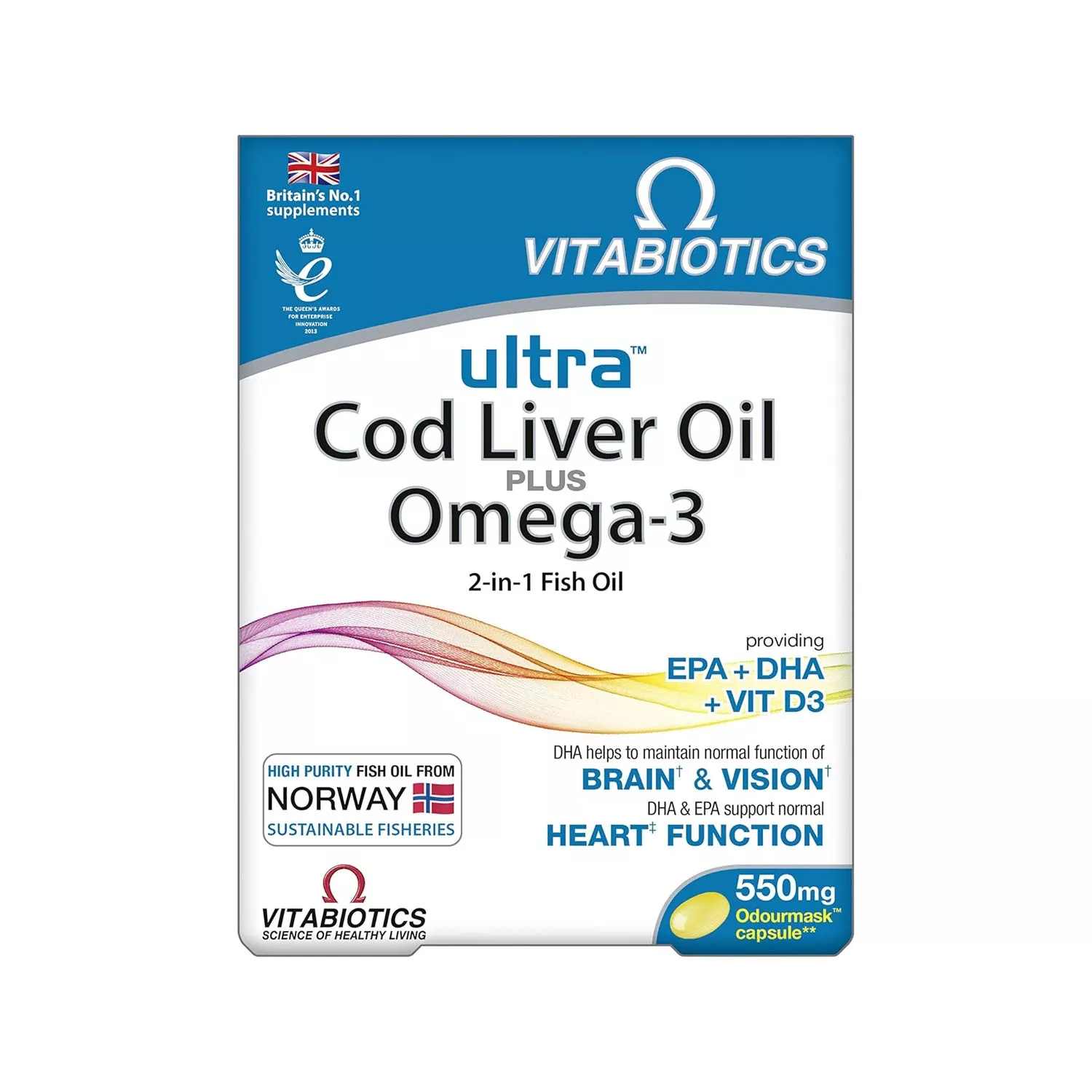 Vitabiotics Ultra Cod Liver Oil 60 Capsules