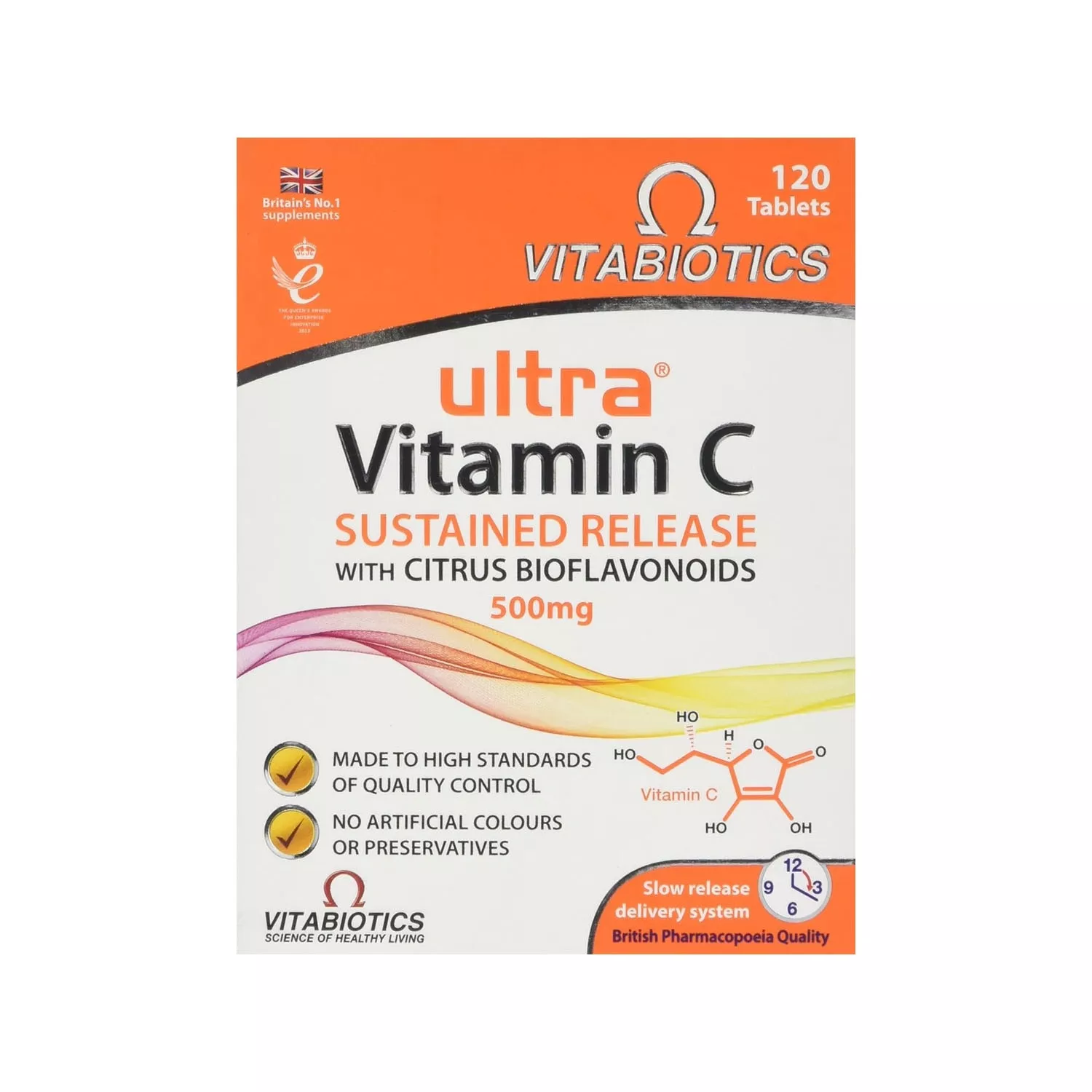 Vitabiotics Ultra Vitamin C Tablets with Bioflavonoids - 120 Tablets