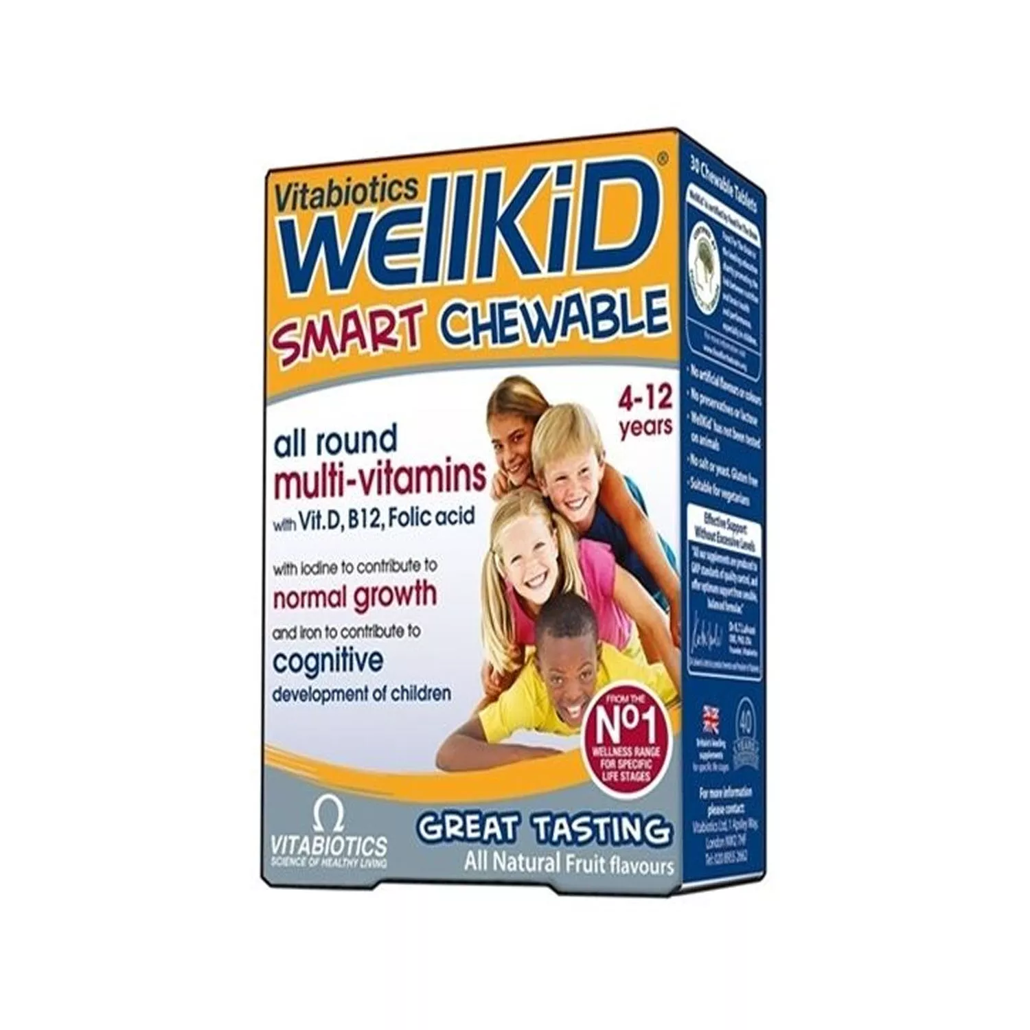 Vitabiotics Wellkid Smart Chewable 30 Tablets