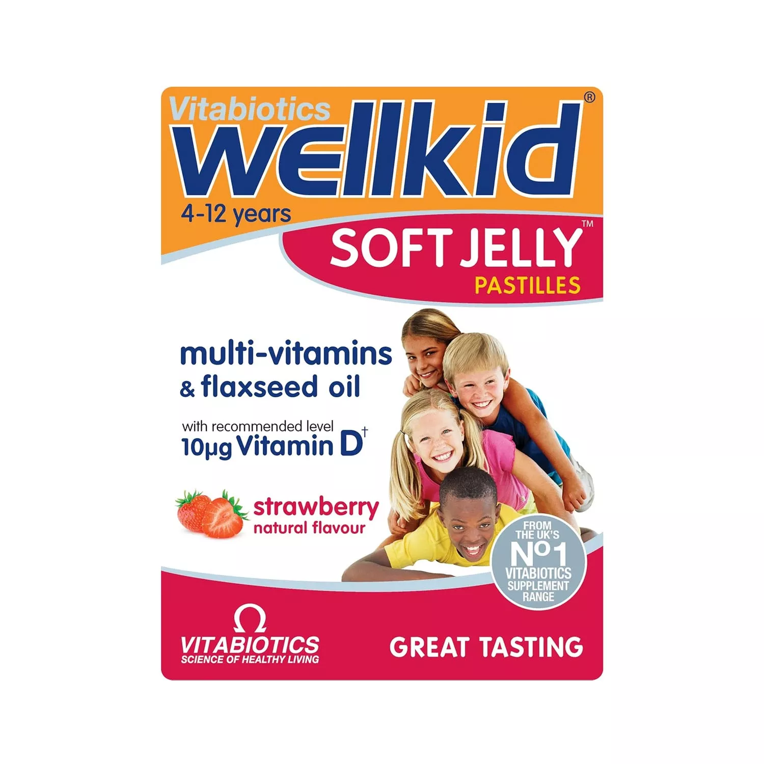 Vitabiotics Wellkid Soft Jelly Strawberry 30 Pastilles