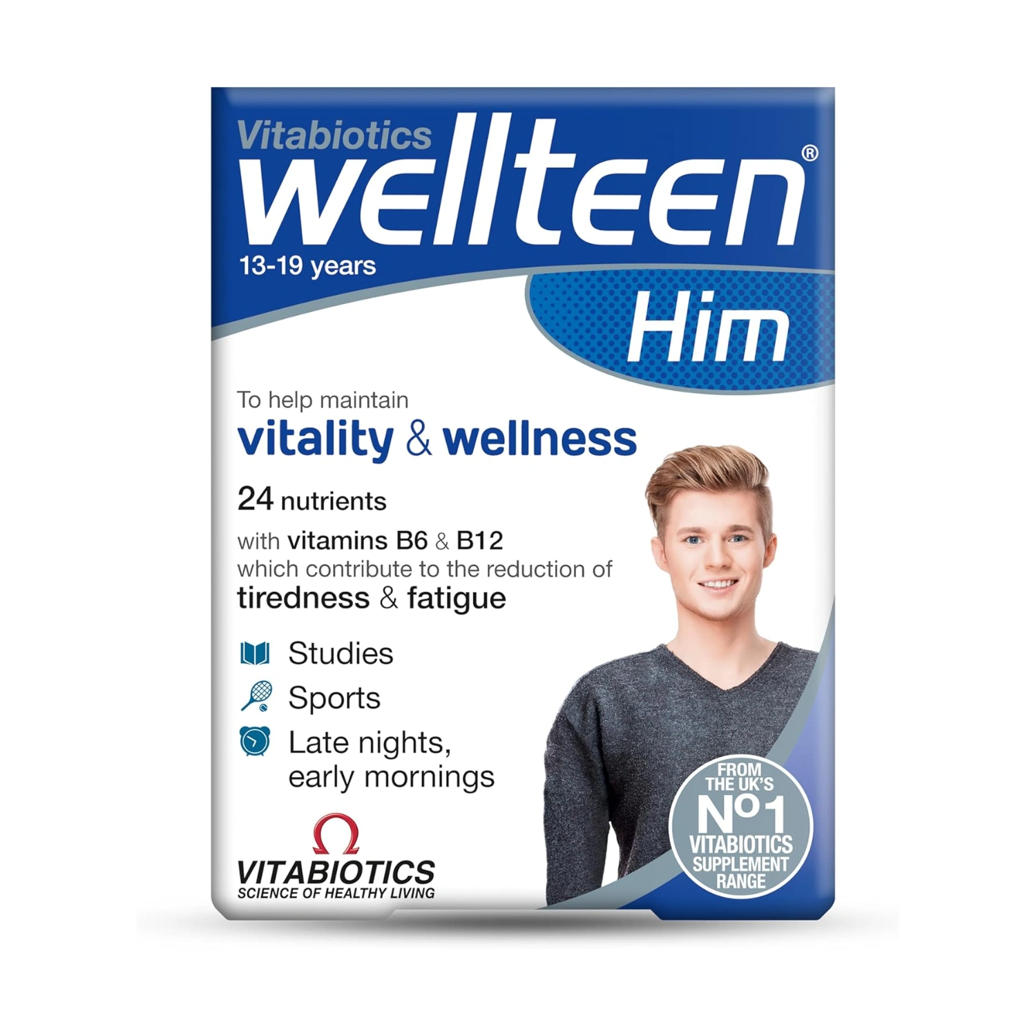 Wellteen Original Multivitamin Tablets for Teen Boys, 30 Count