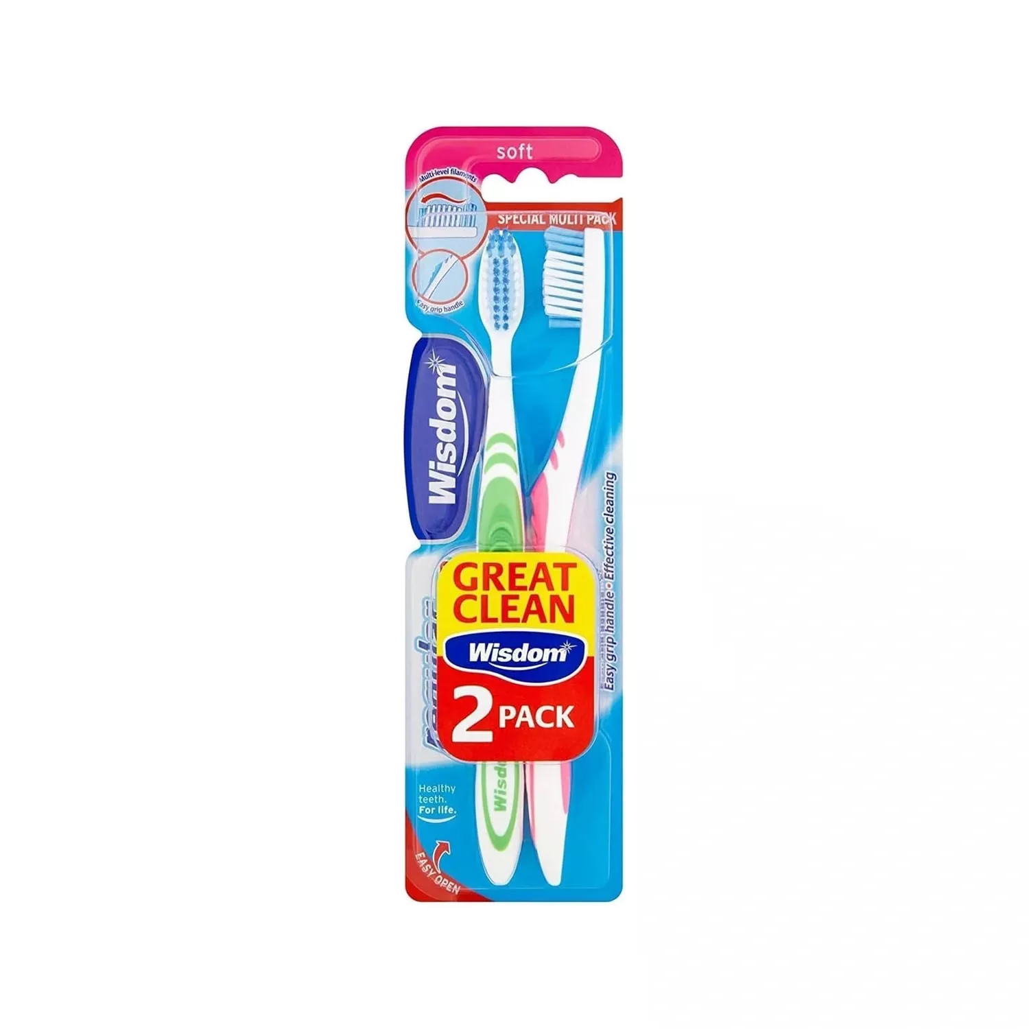 Wisdom Regular Plus Soft 2 Toothbrushes