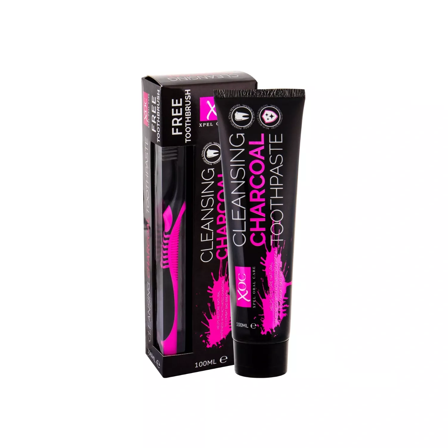 Xpel Charcoal Tooth Paste with Brush 100ml