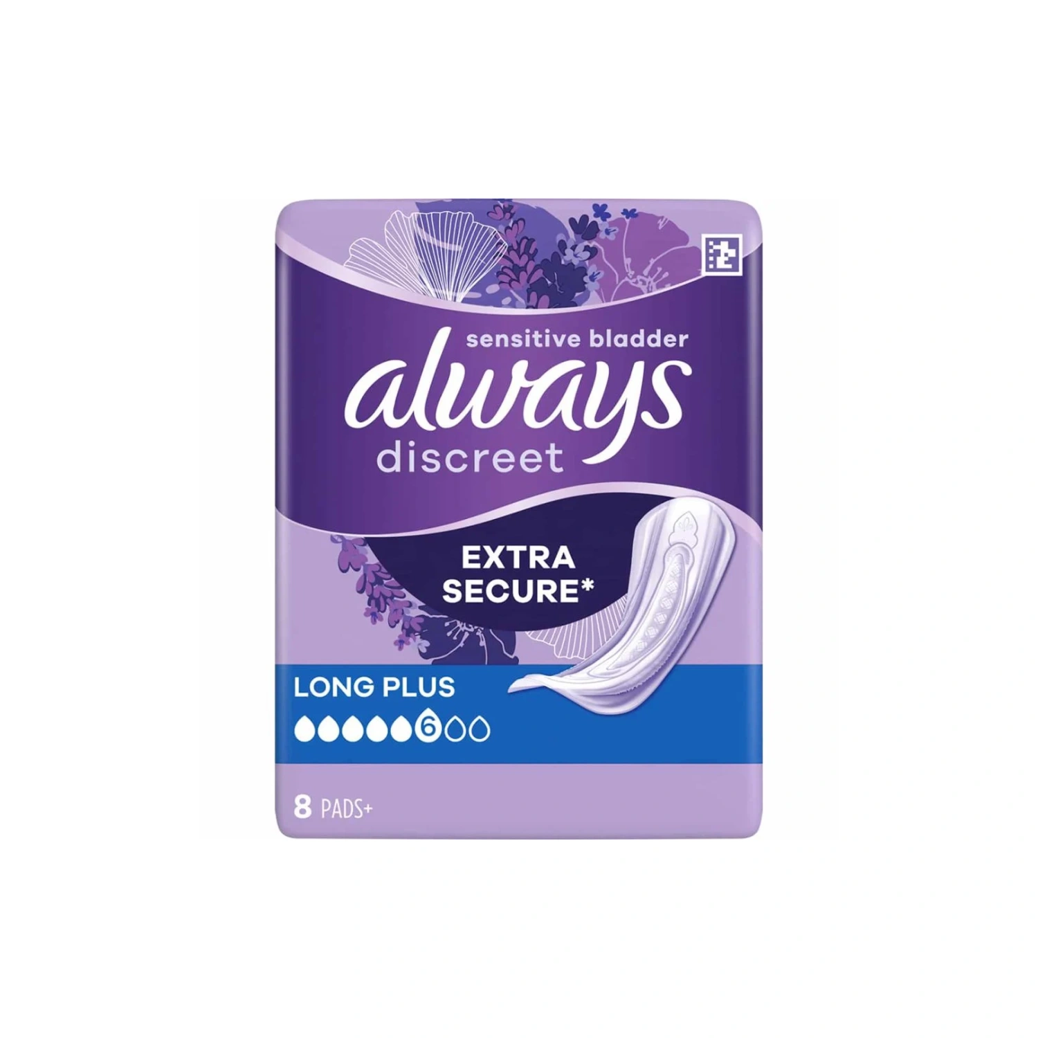 Always Discreet Long Plus 8 Pads