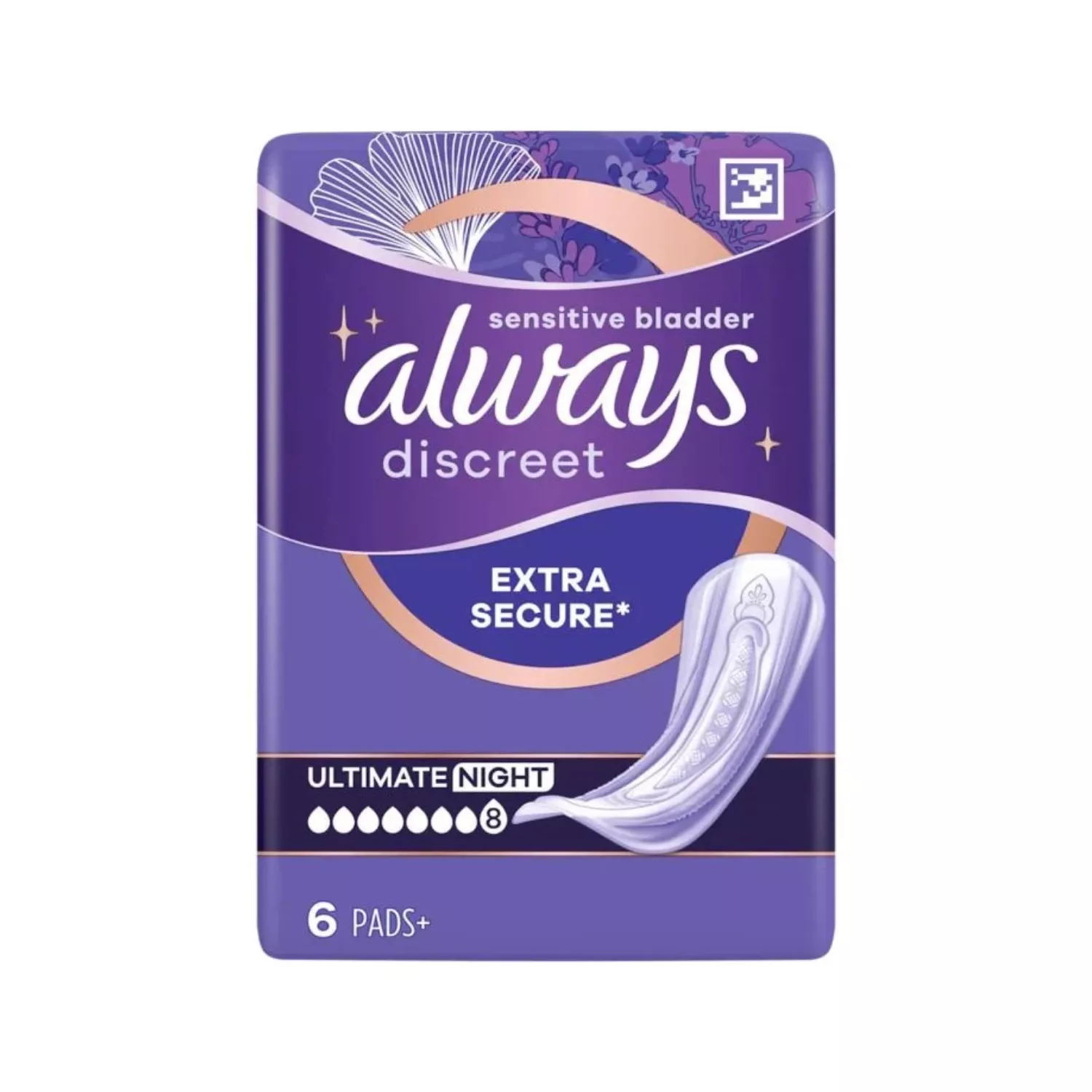 Always Discreet Pads Ultimate Night PACK OF 6