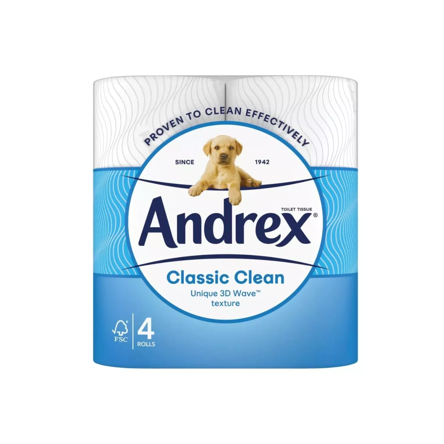 Andrex Classic Clean Toilet Tissue 4 Rolls