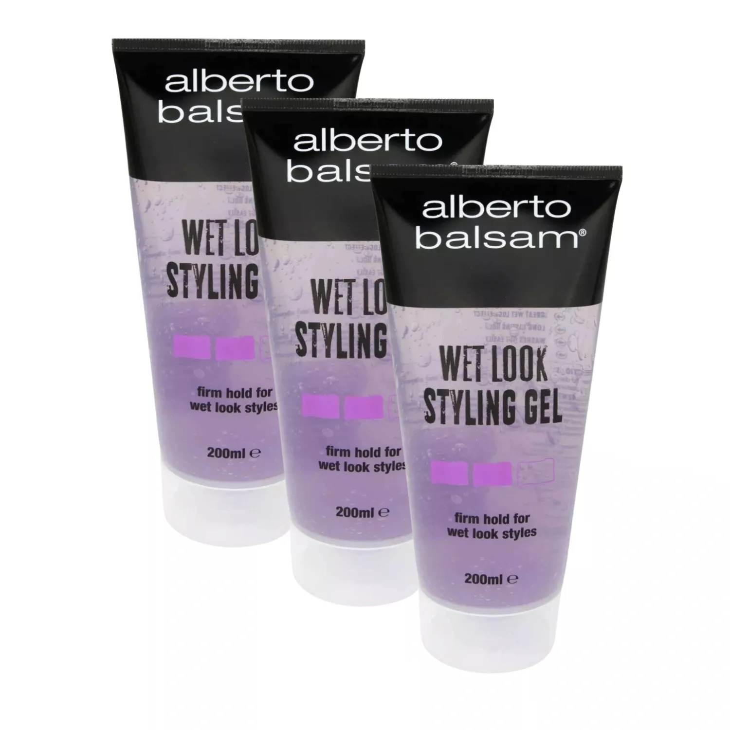 Alberto Balsam Wet Look Styling Gel 200ml x 3 Pack