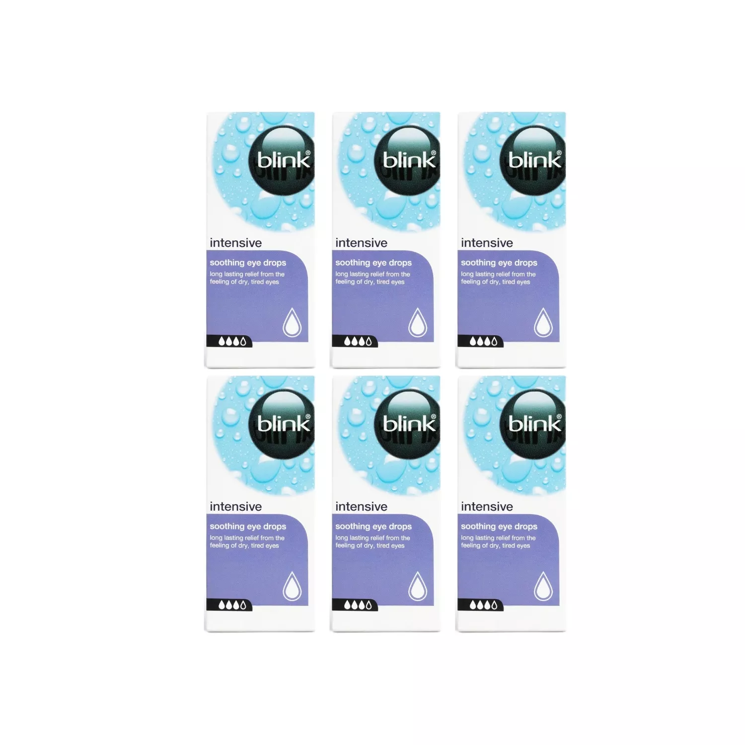 6 x Blink Intensive Tears Eye Drops 10ml Soothing Eye Drops