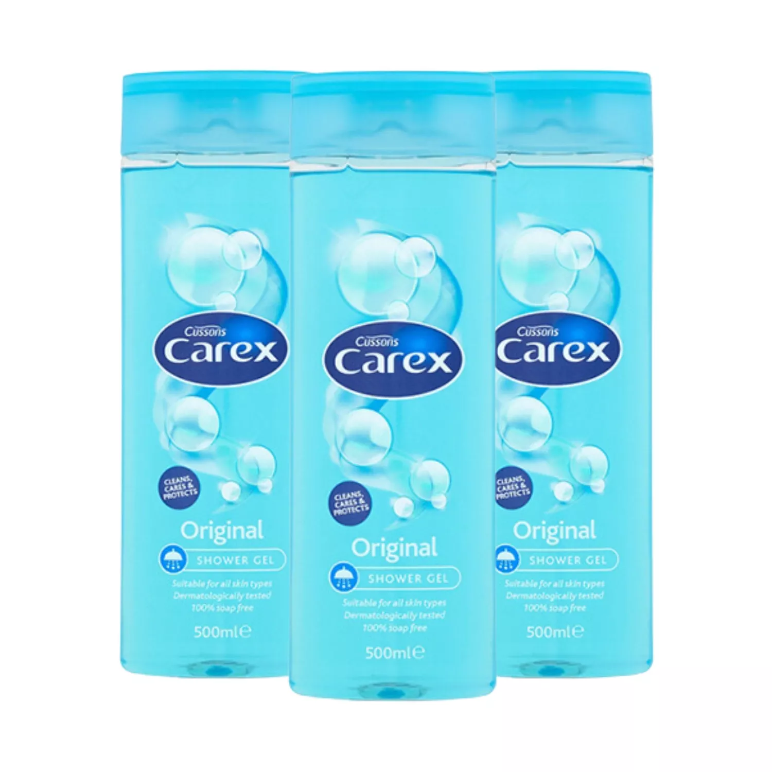 Carex Original Shower Gel 500ml x 3 Pack