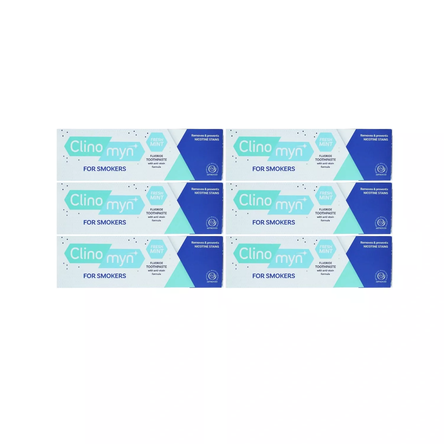 Clinomyn Toothpaste Smokers Fresh Mint 75ml - Pack 6