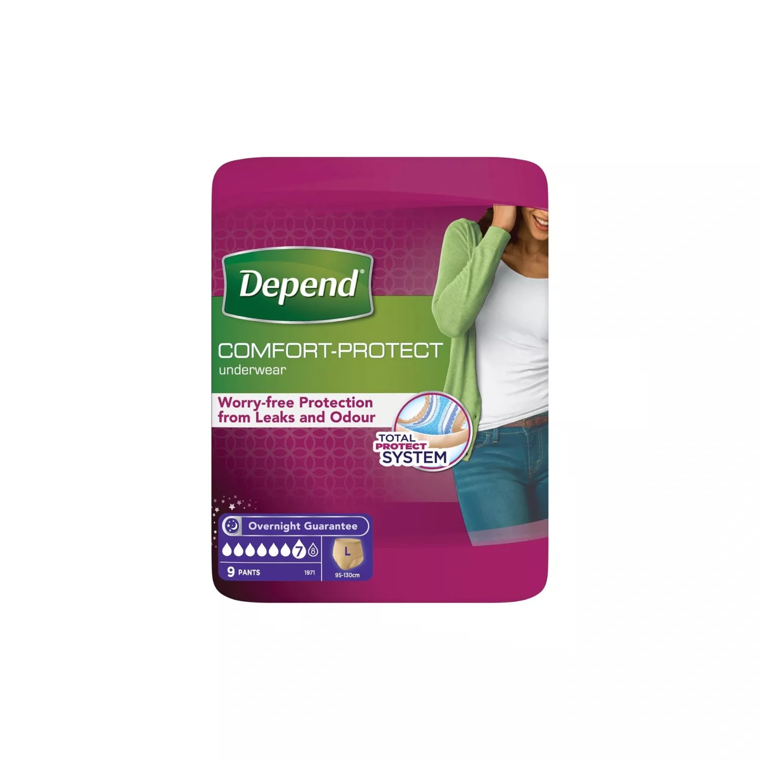 Depend Comfort Protect For Women Large 9 Pants