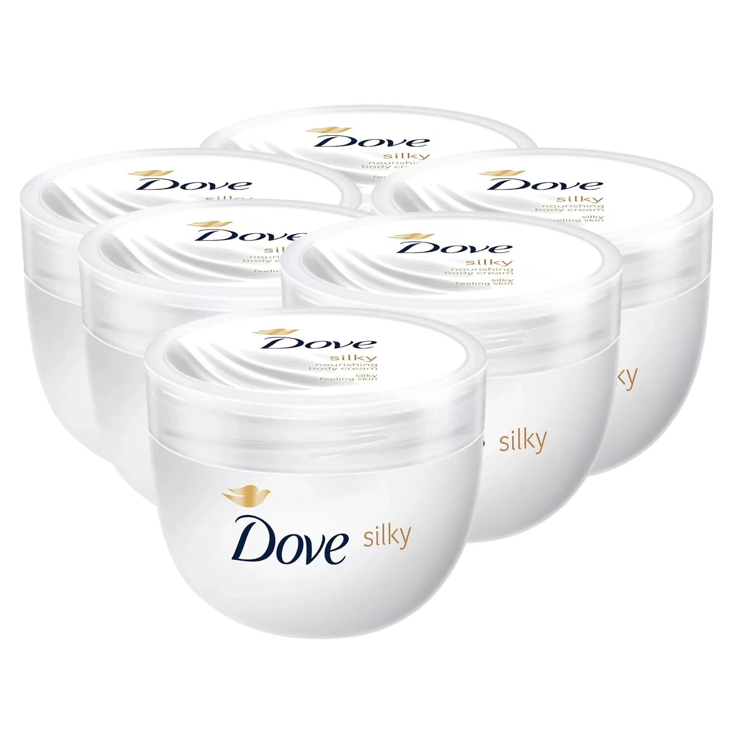 Dove Nourishing Body Care Silky Pampering Body Cream 6 x 300ml