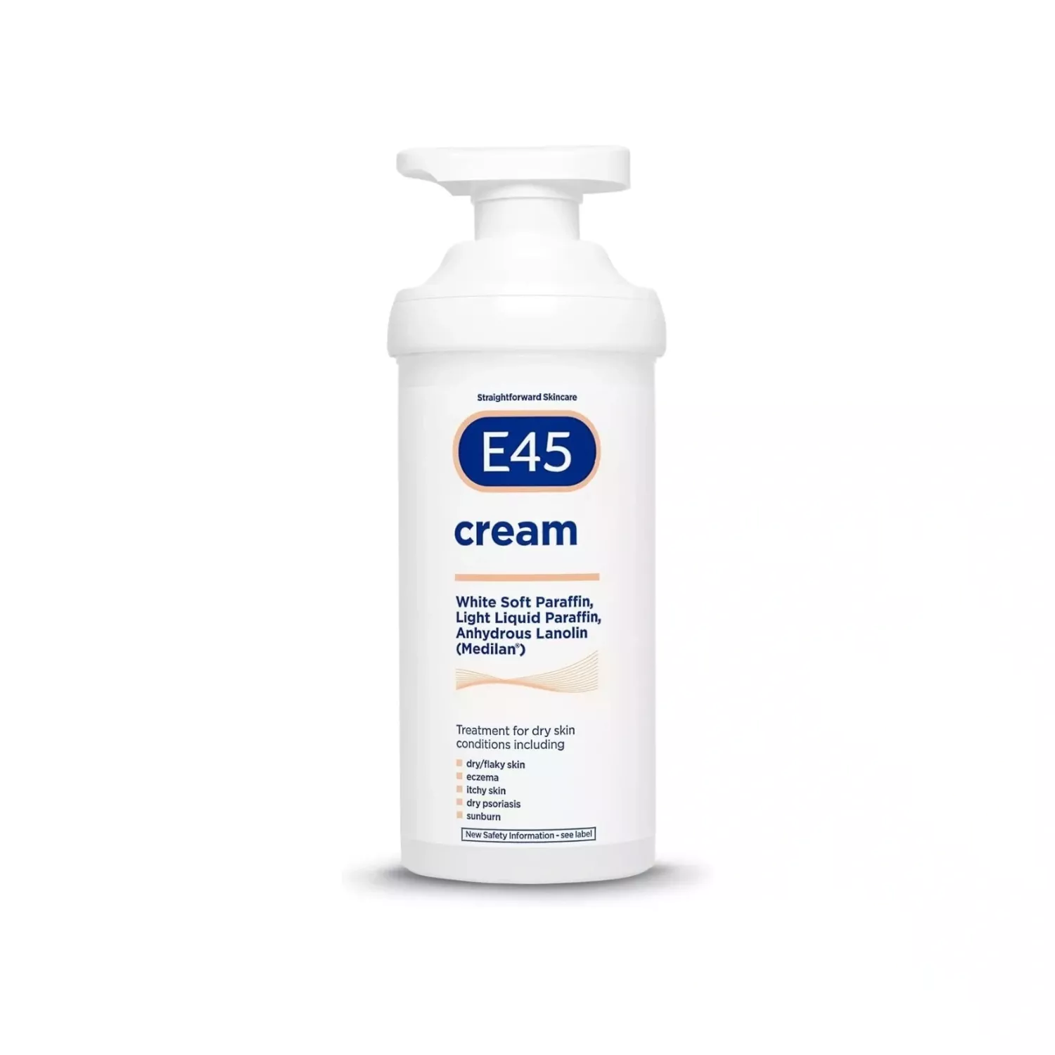 E45 Moisturiser Cream Moisturiser Pump 500g