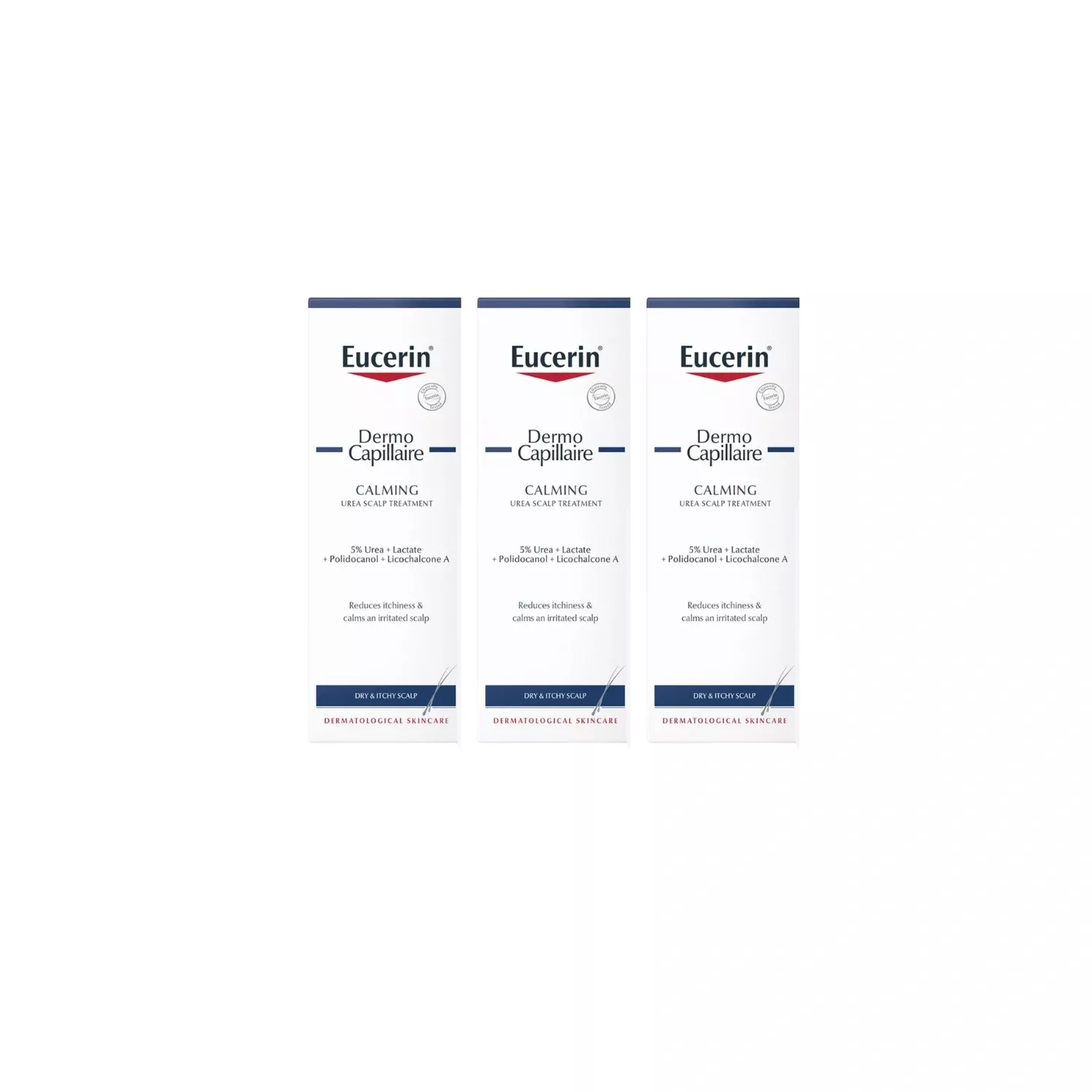3x Eucerin Dermo Capillaire Scalp Treatment 100ml