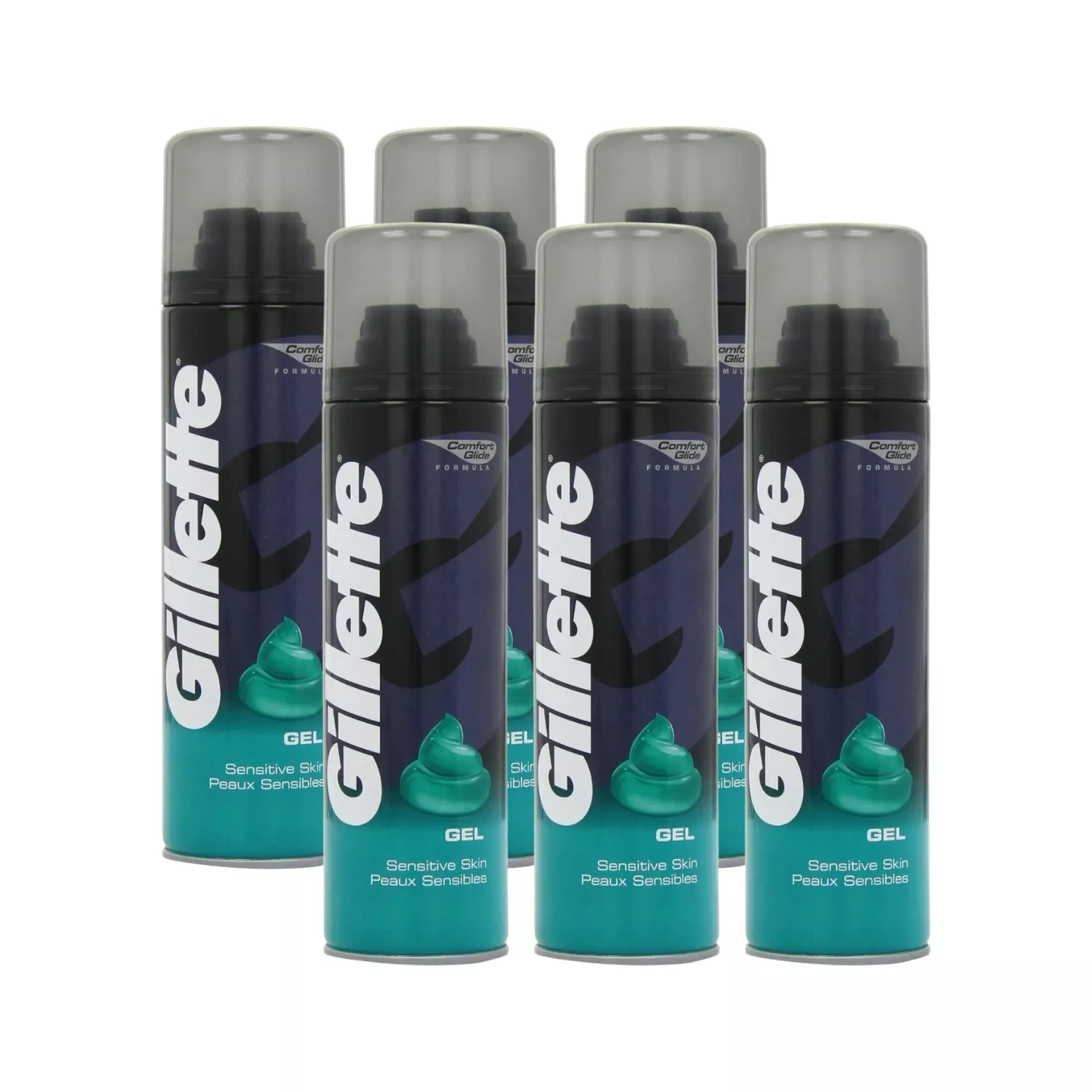 Gillette Classic Sensitive Skin Men's Shaving Foam 200ml - Pack 6