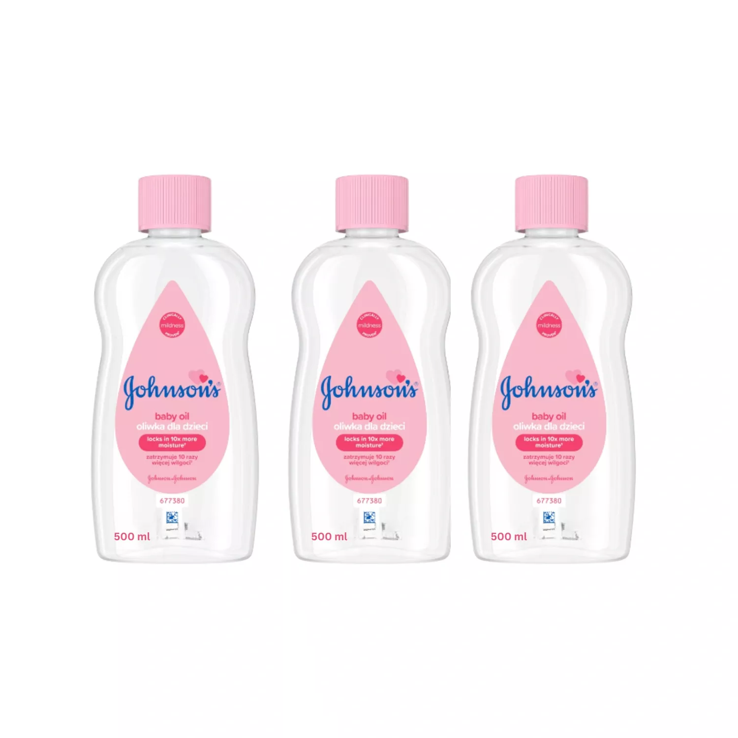 Johnsons Baby Oil 500ml - Pack of 3