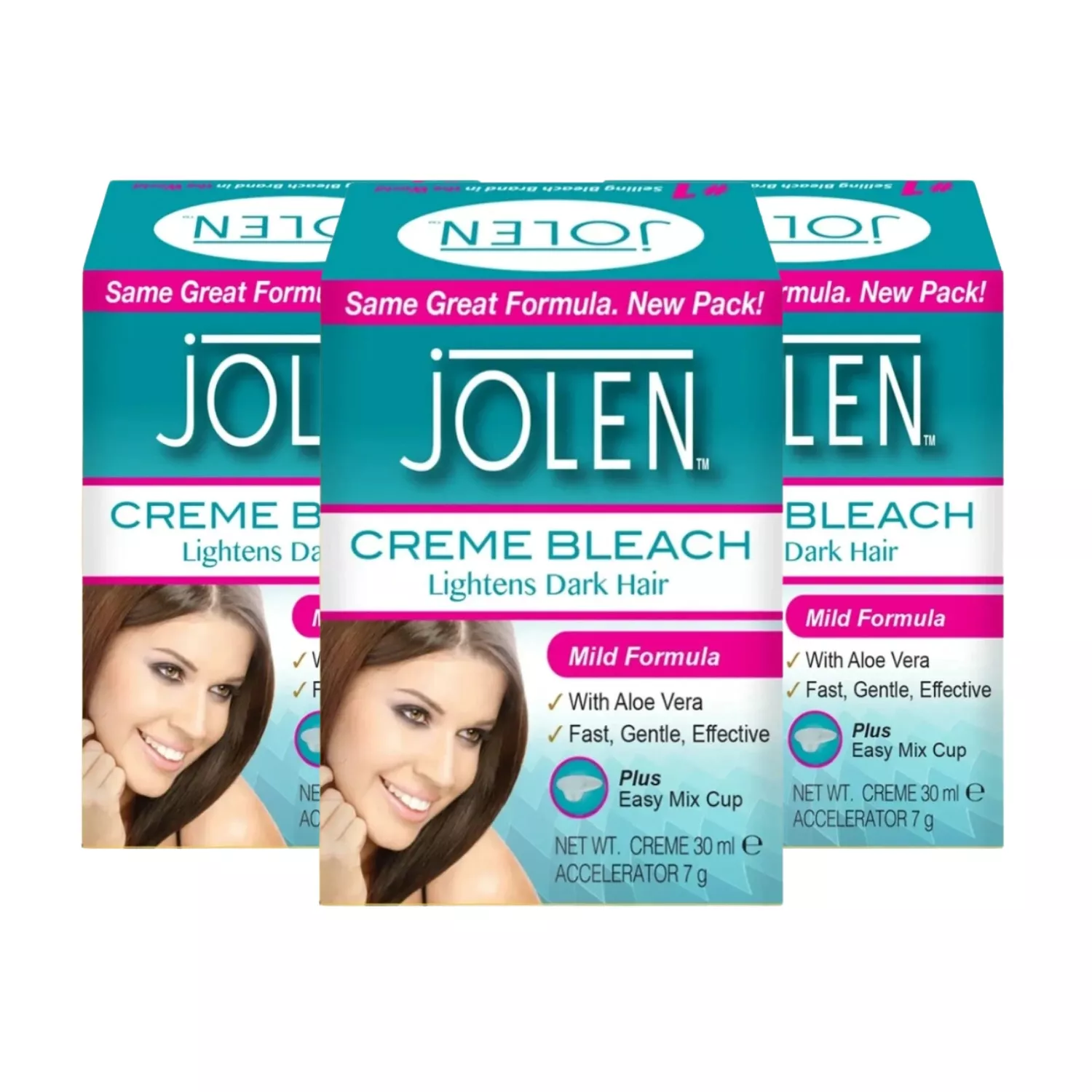 Jolen Mild Bleach Cream 30ml - Pack of 3