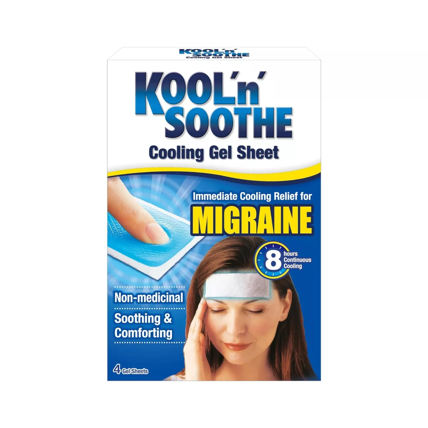 Kool N Soothe Migraine Cooling Strips 4 Strips