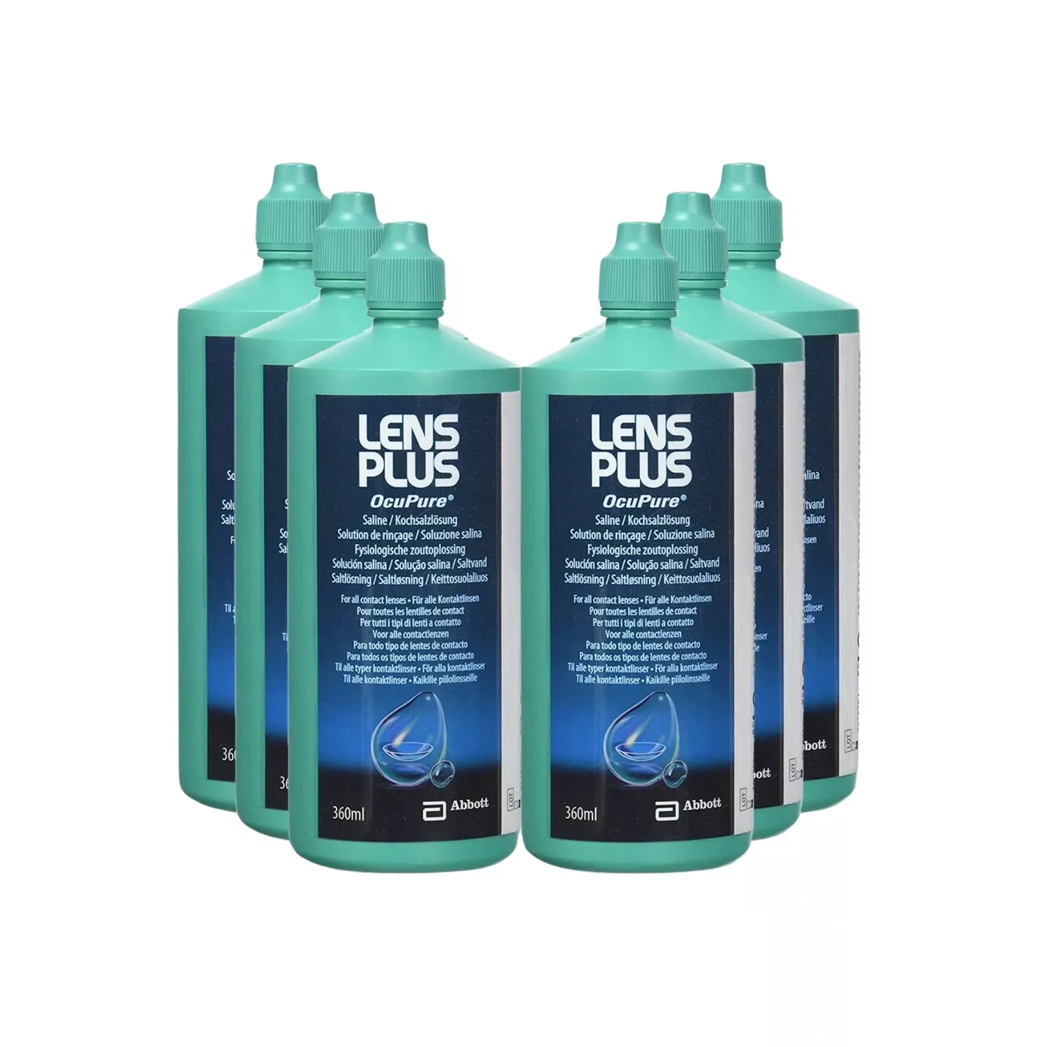 Lens Plus Purite Saline 360ml x 6 Pack