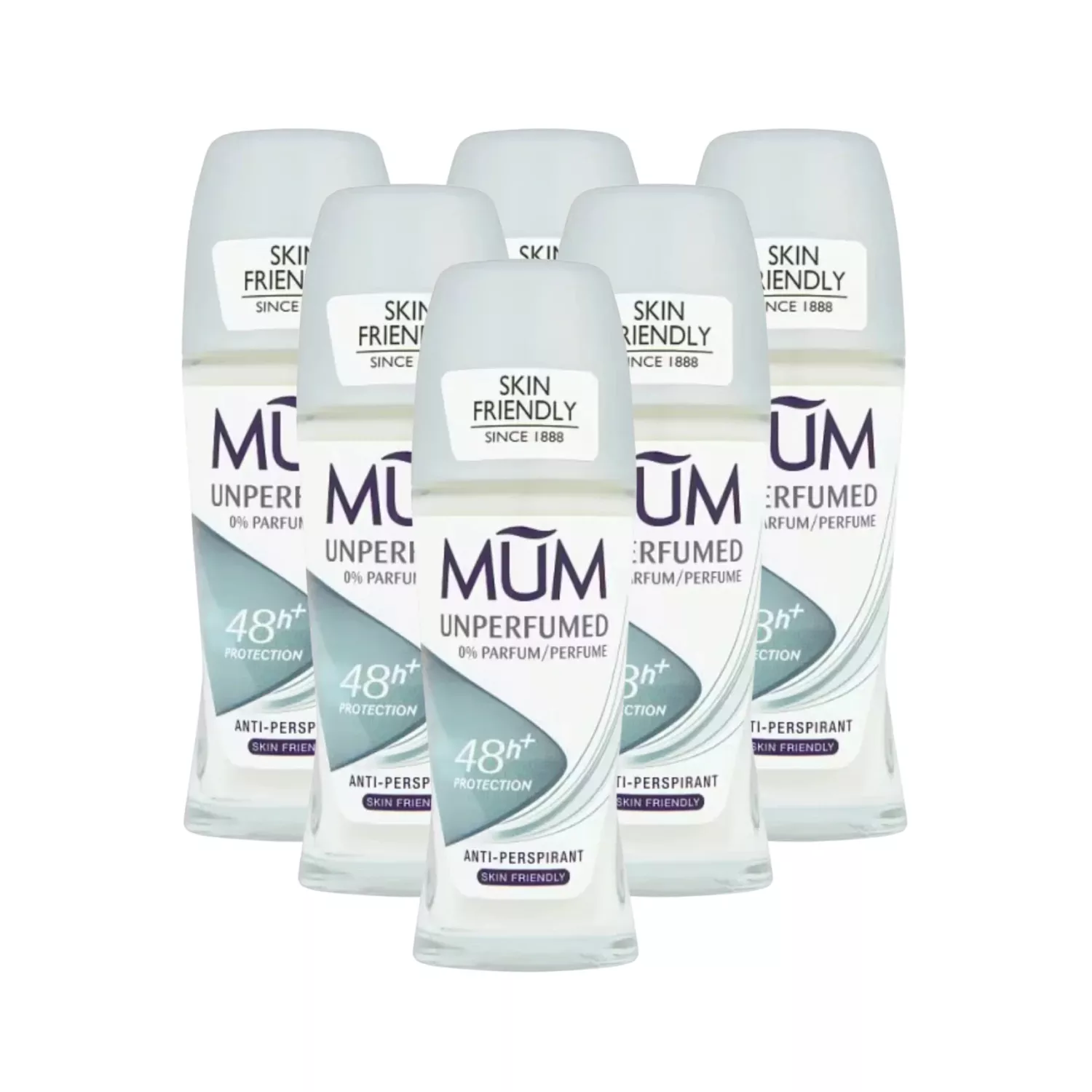 Mum Unperfumed Anti-Perspirant Roll On 50ml - Pack 6