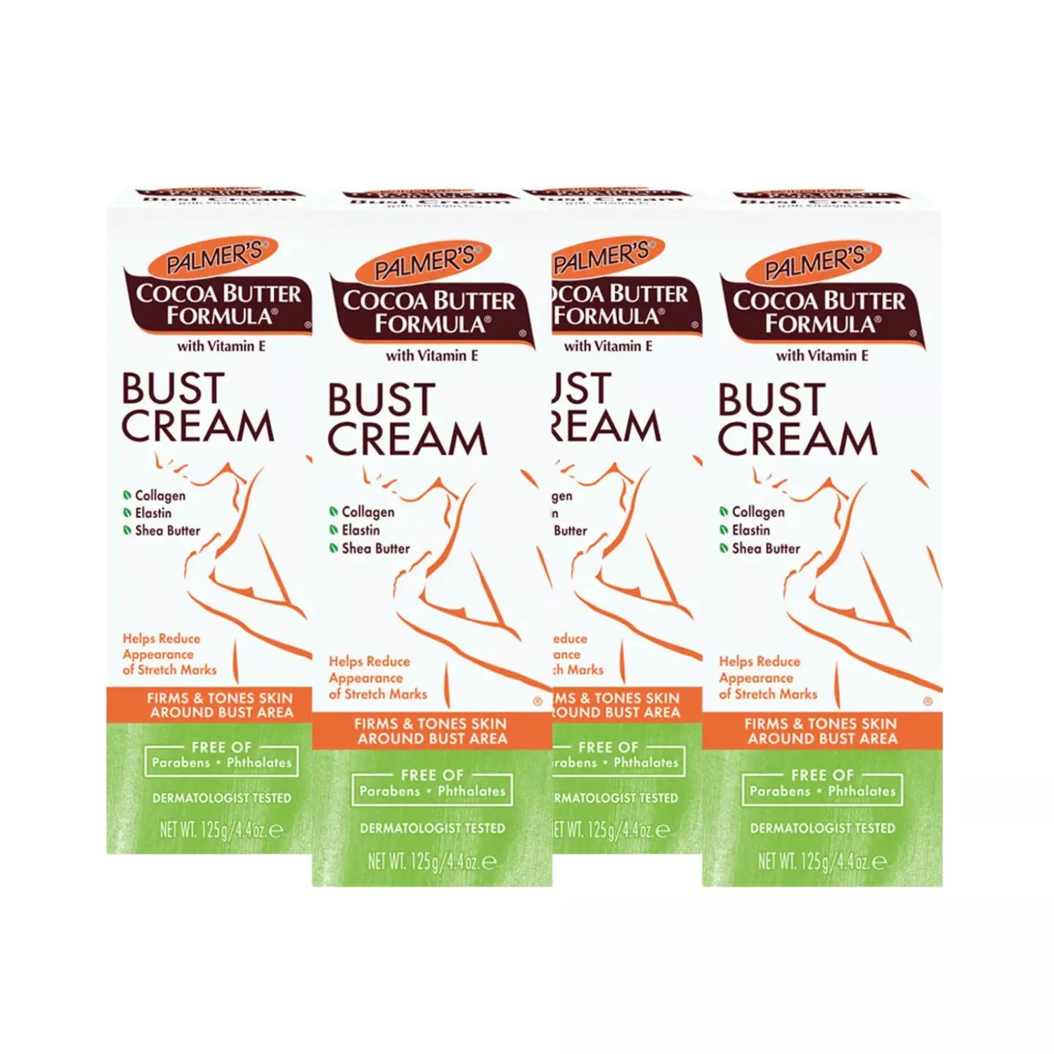 4X almers Cocoa Butter Bust Cream 125g