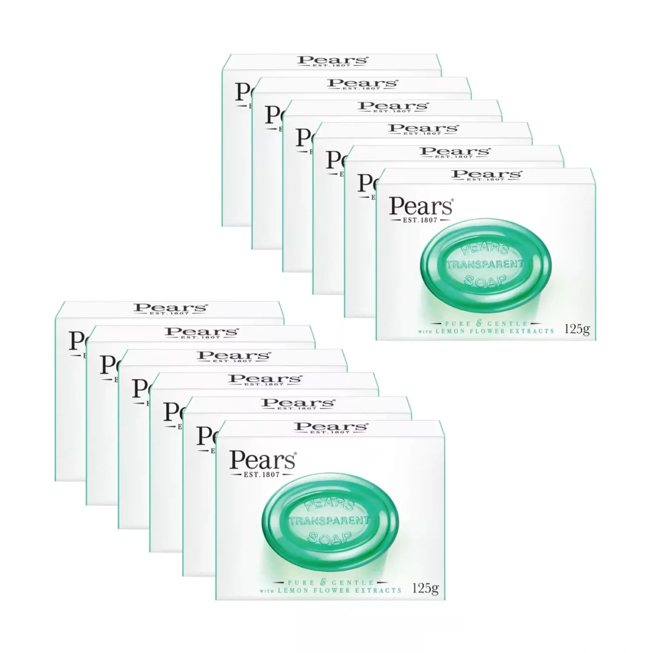Pears Transparent Lemon Flower Extracts Soap 125g - Pack 12